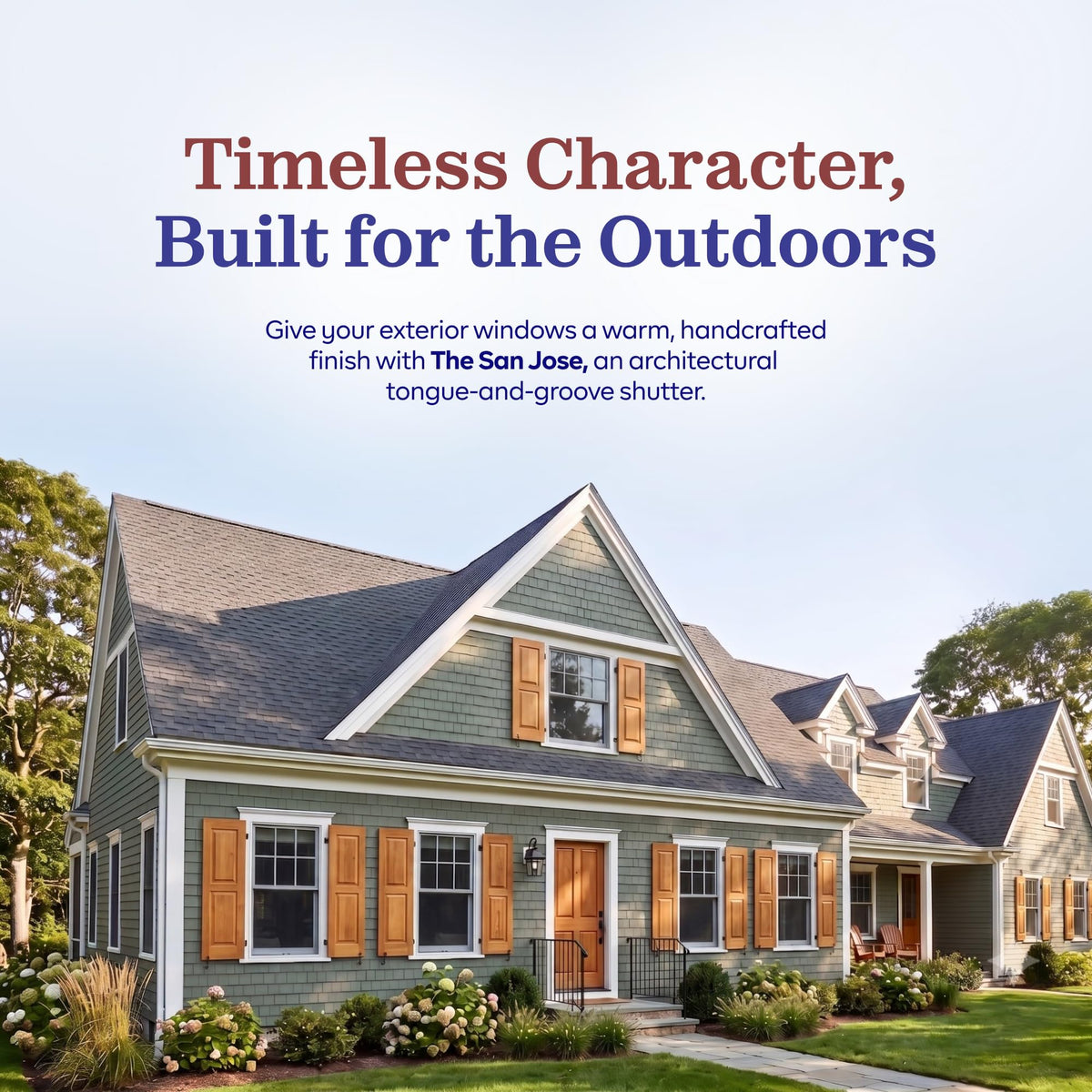 The Concho | Exterior Window Shutters | Raised Panel Shutter Style | Made in the USA with Extra Durable Extira Material