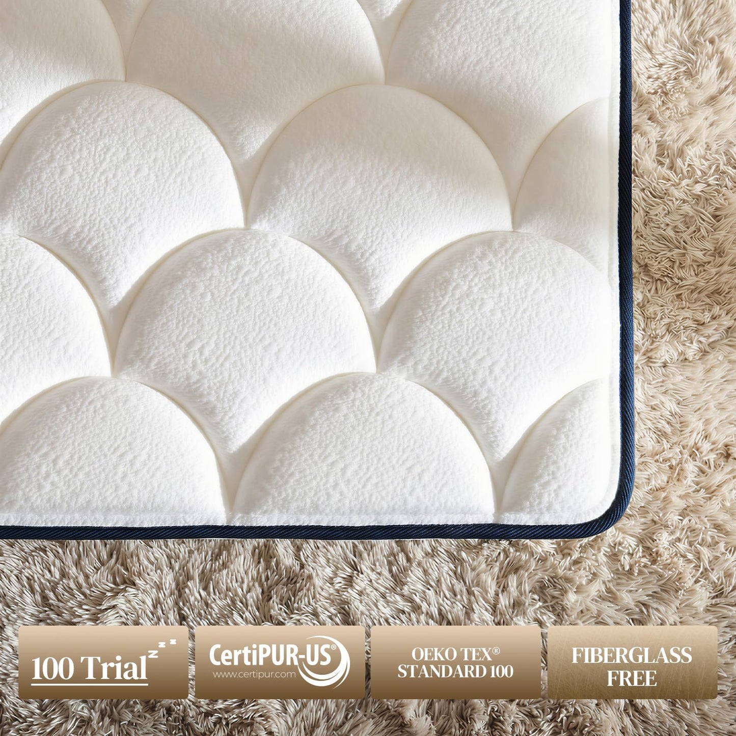 King Size Mattress, 14 Inch Hybrid King Mattress in a Box, Medium Firm Memory Foam Mattress, with Individual Pocket Springs, Upgrade Zoned Support, Motion Isolation&Pressure Relief, CertiPUR-US