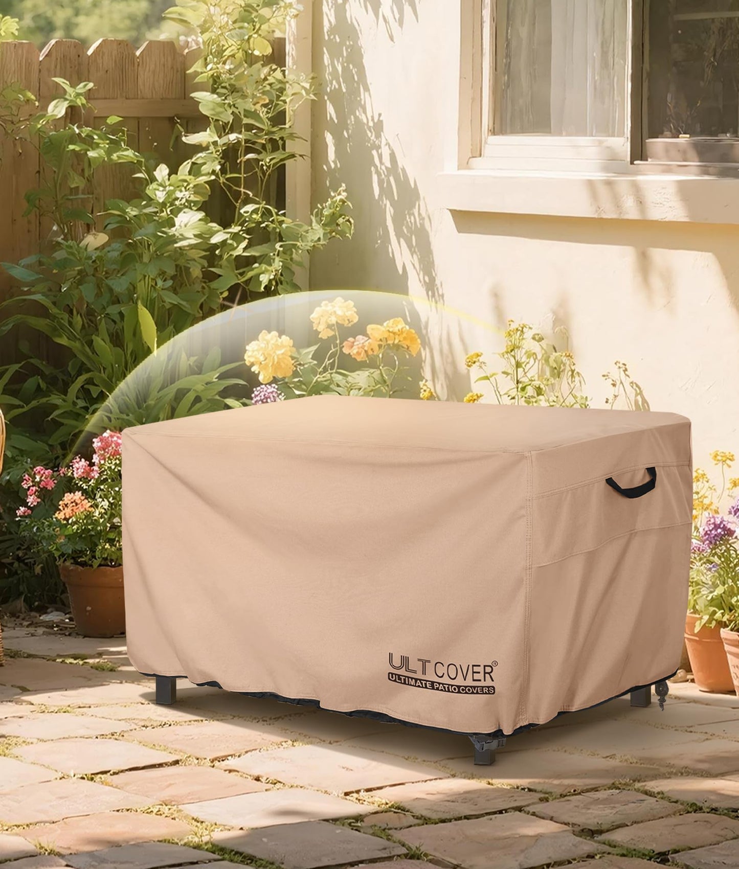 ULTCOVER Waterproof Rectangular Gas Fire Pit Table Cover 44x28 inch
