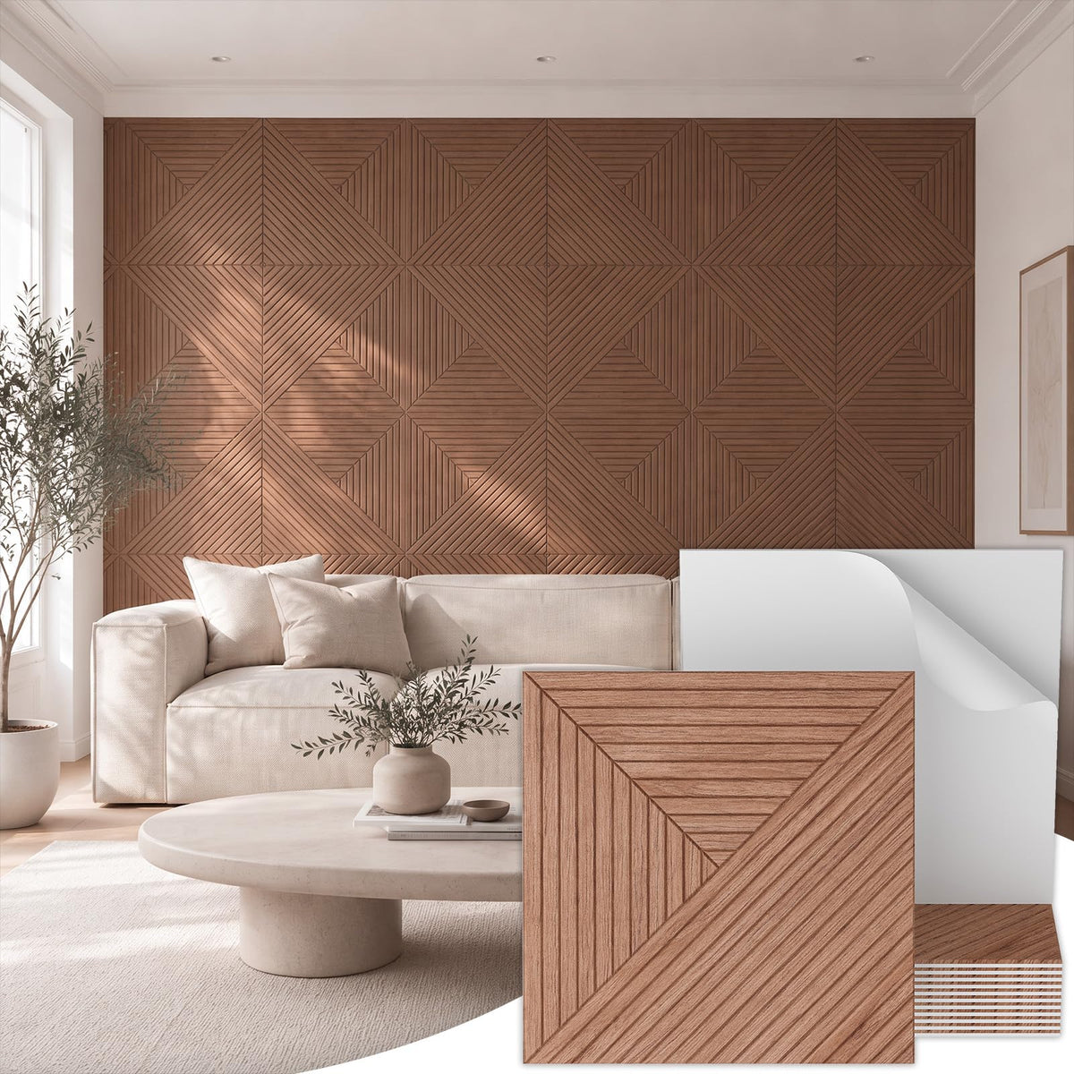 TONOR 12 Pack Acoustic Panels Peel and Stick, 23.6''x23.6''-46.5 sq.ft.