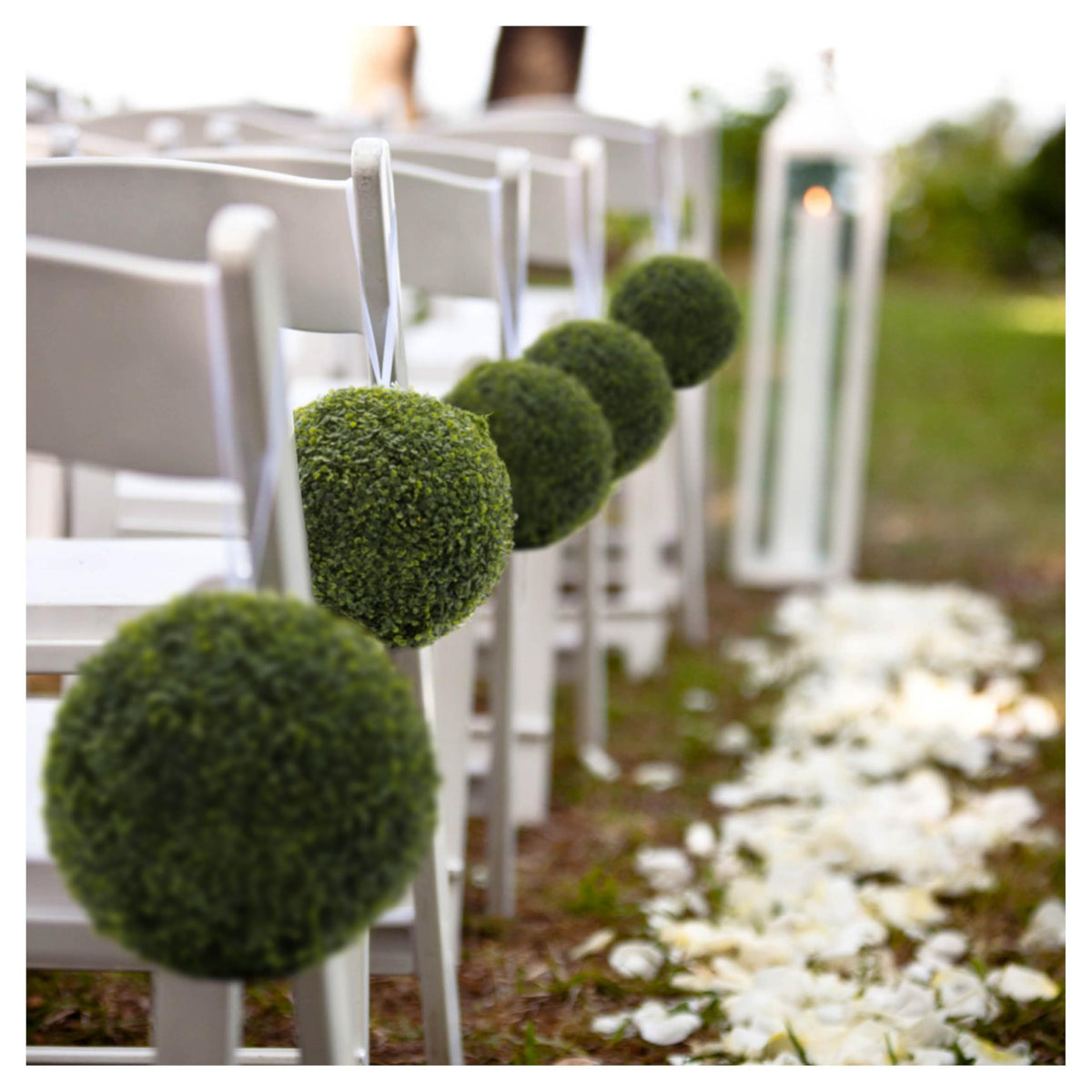 Naturae Decor Artificial Topiary Ball - Boxwood Decorative Balls - High Density and Natural Looking- 11 in. Pack of 2