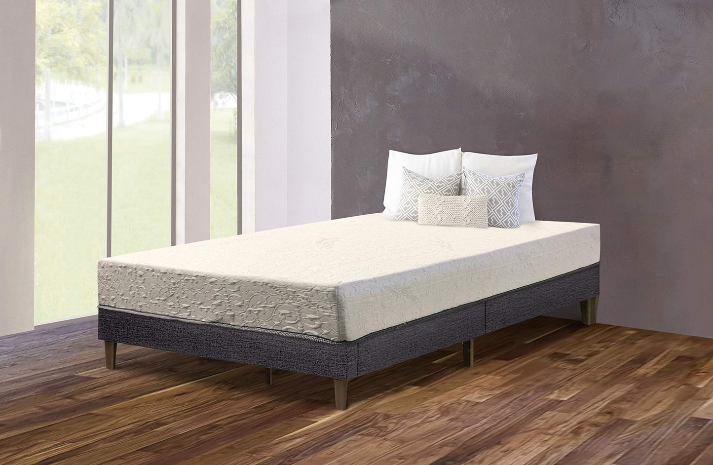 Purest of America 8 Inch Double Layer Memory Foam Mattress, Olympic Queen