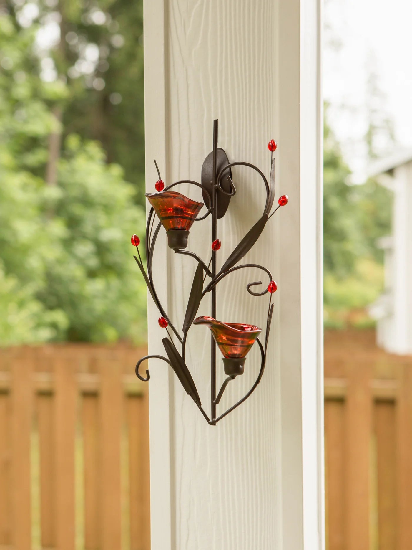 Ruby Blossom Tealight Sconce