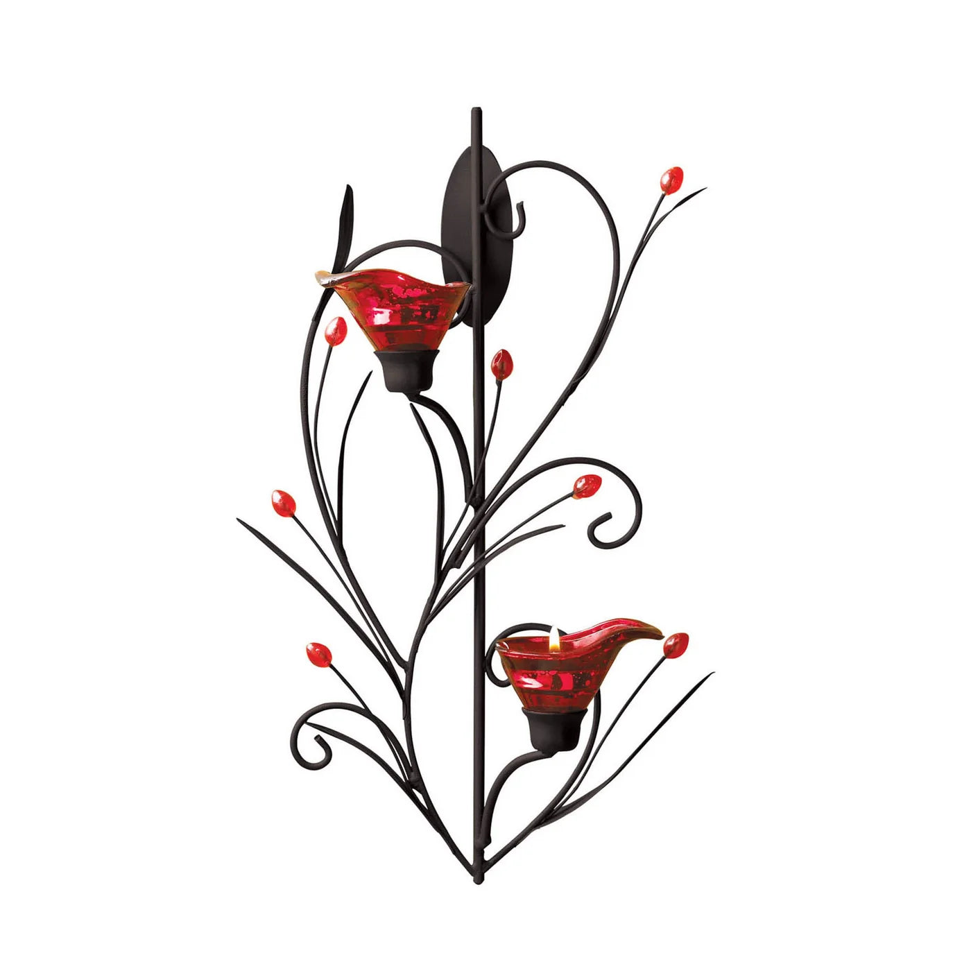 Ruby Blossom Tealight Candle Sconce
