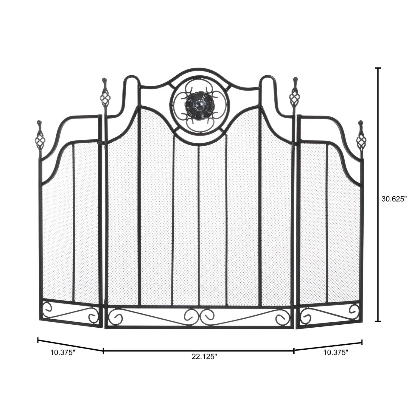 TUSCAN-DESIGN FIREPLACE SCREEN
