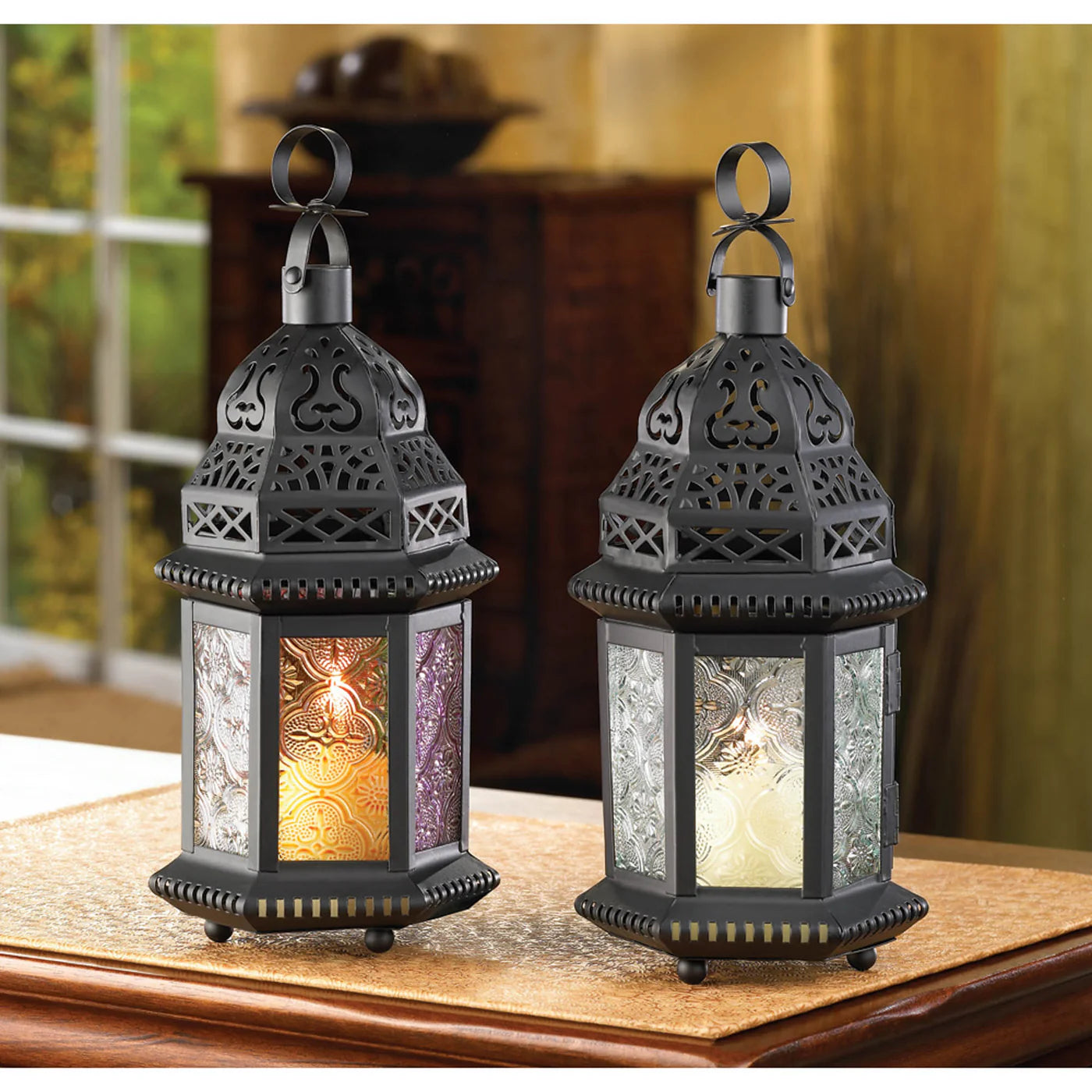 CLEAR GLASS MOROCCAN LANTERN