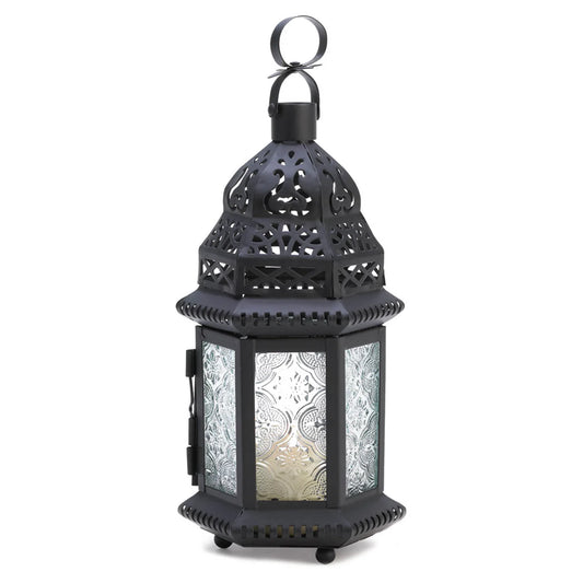 CLEAR GLASS MOROCCAN LANTERN