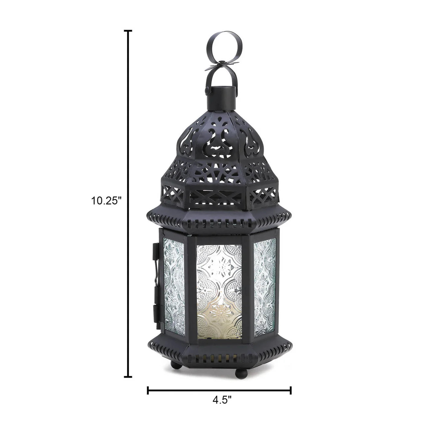 CLEAR GLASS MOROCCAN LANTERN