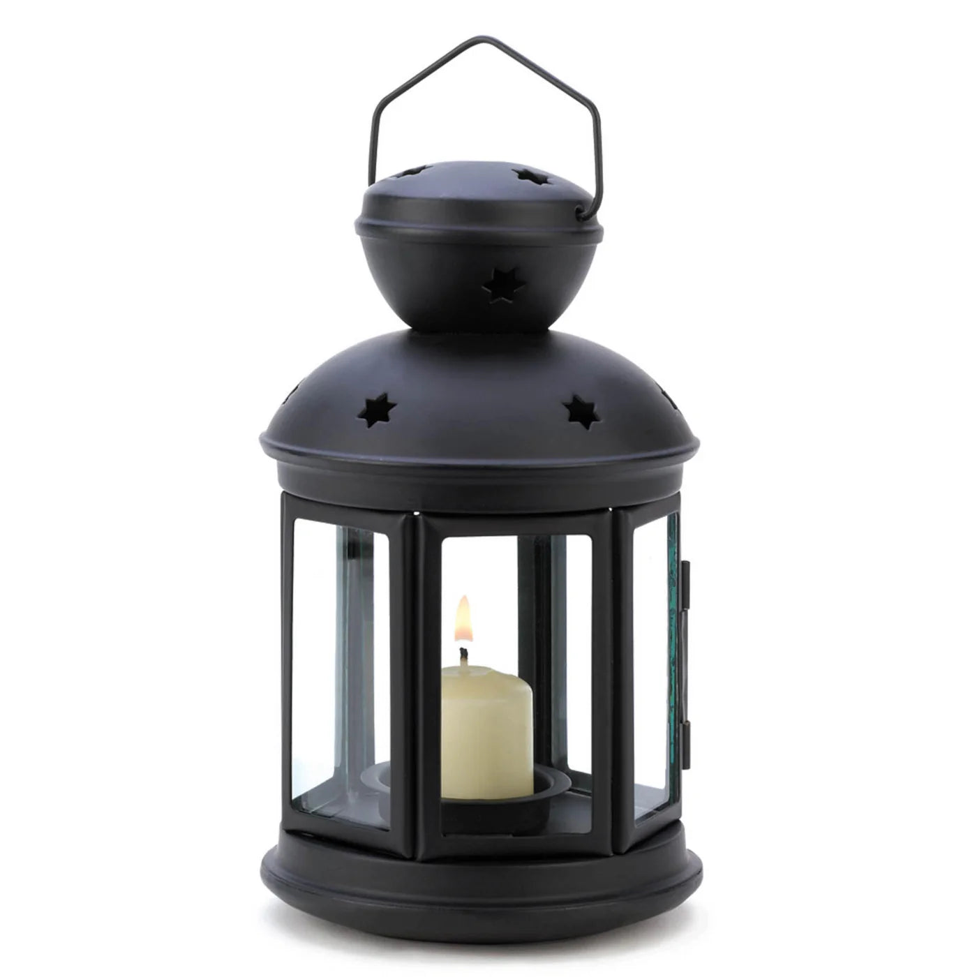 BLACK COLONIAL CANDLE LAMP