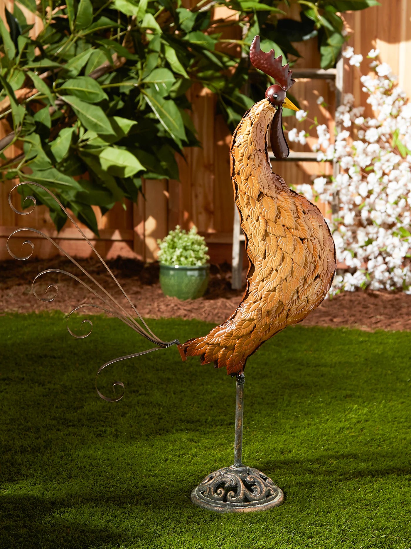 METAL SCULPTURE ROOSTER
