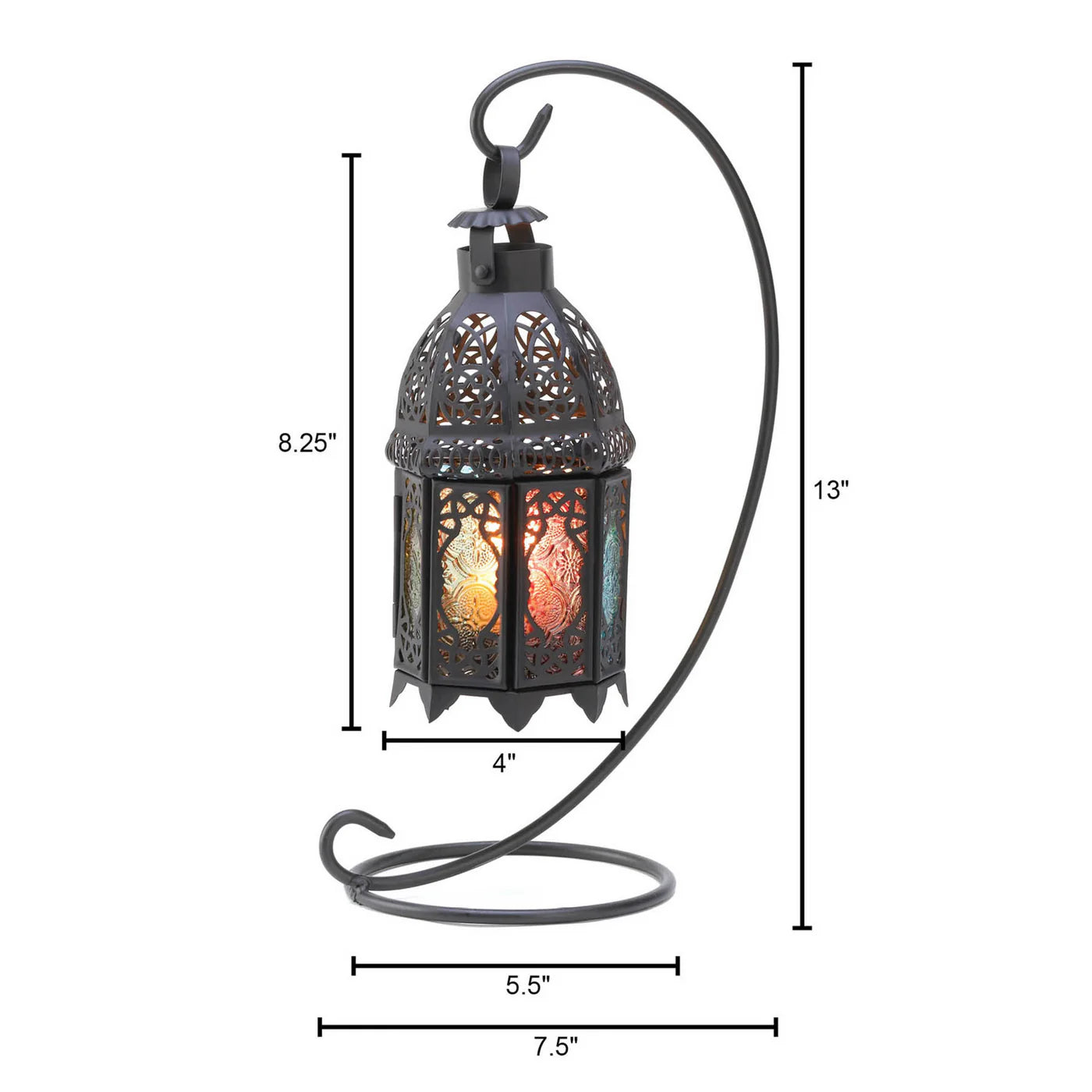 RAINBOW MOROCCAN LANTERN STAND
