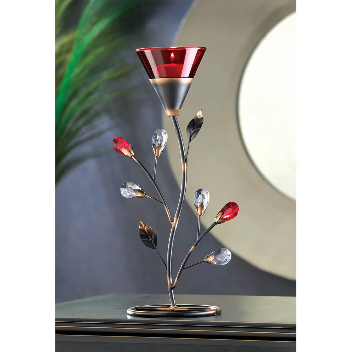 RUBY BLOSSOM TEALIGHT HOLDER