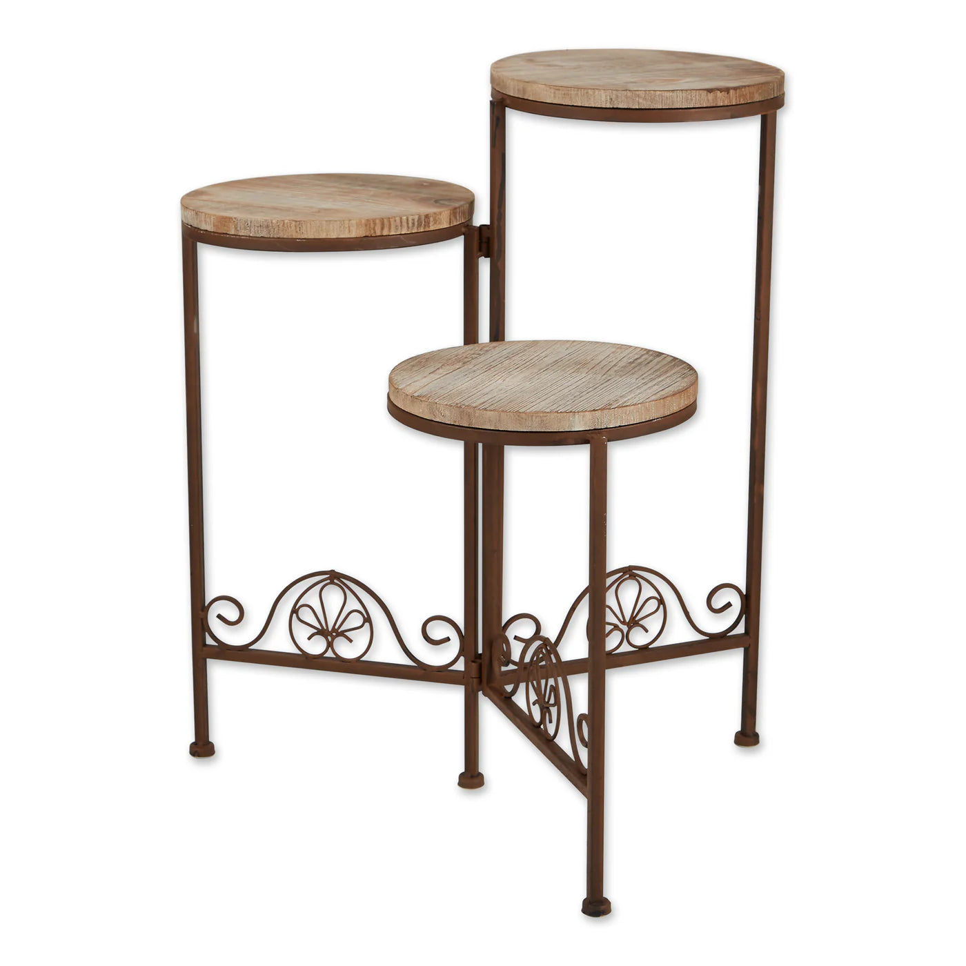 RUSTIC TRIPLE PLANTER STAND