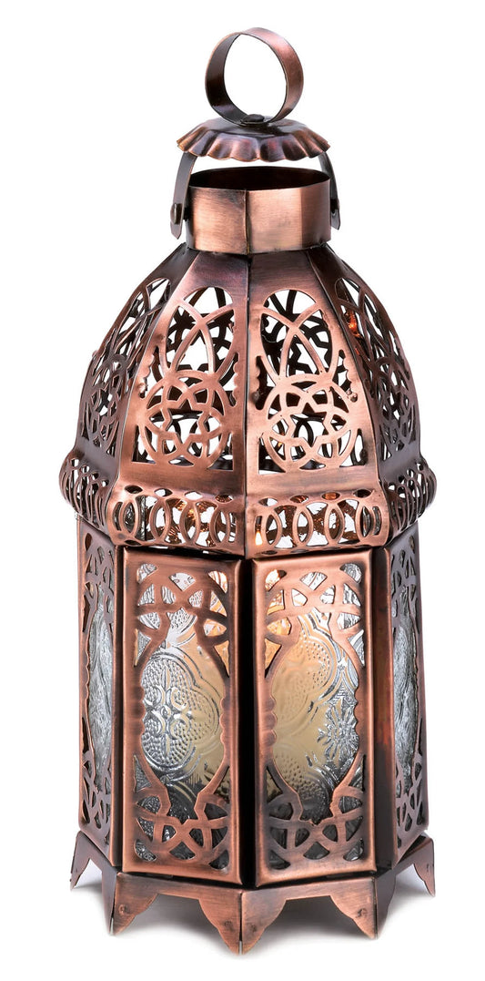 Copper Moroccan Candle Lantern