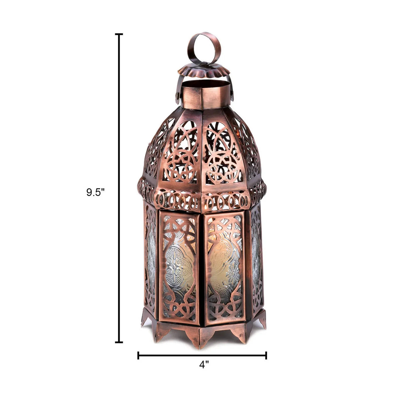 Copper Moroccan Candle Lantern