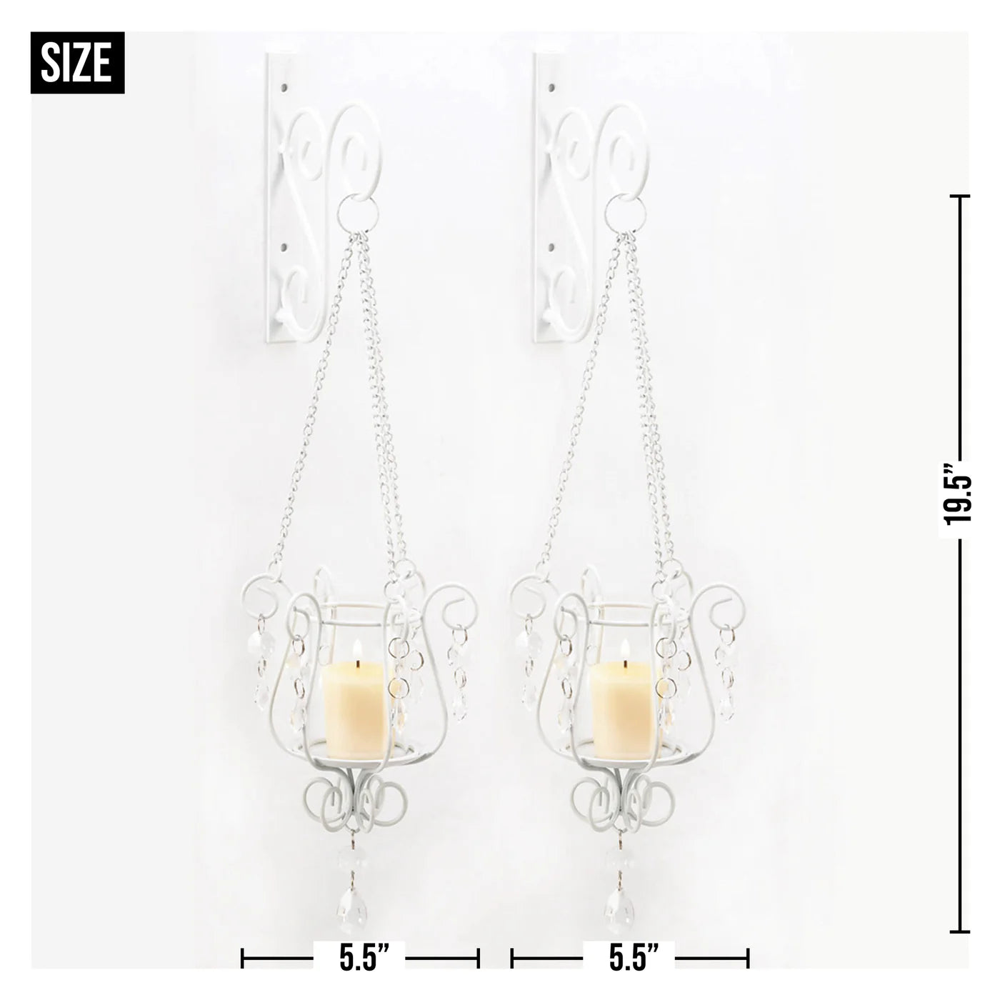 BEDAZZLING PENDANT SCONCE DUO