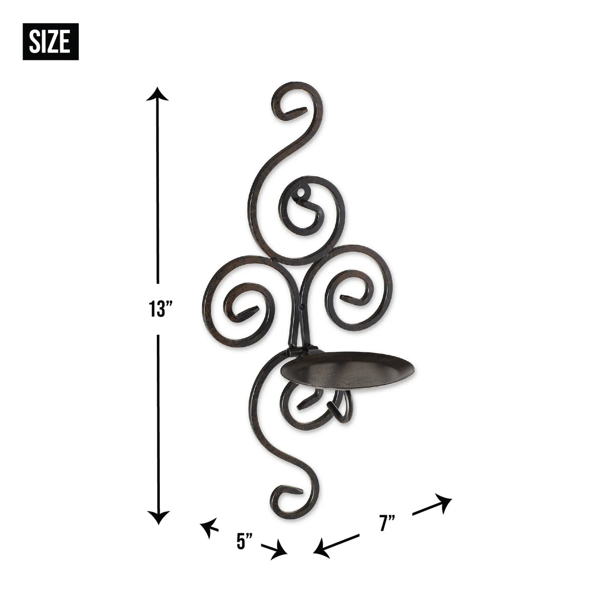 Scrollwork Candle Sconce