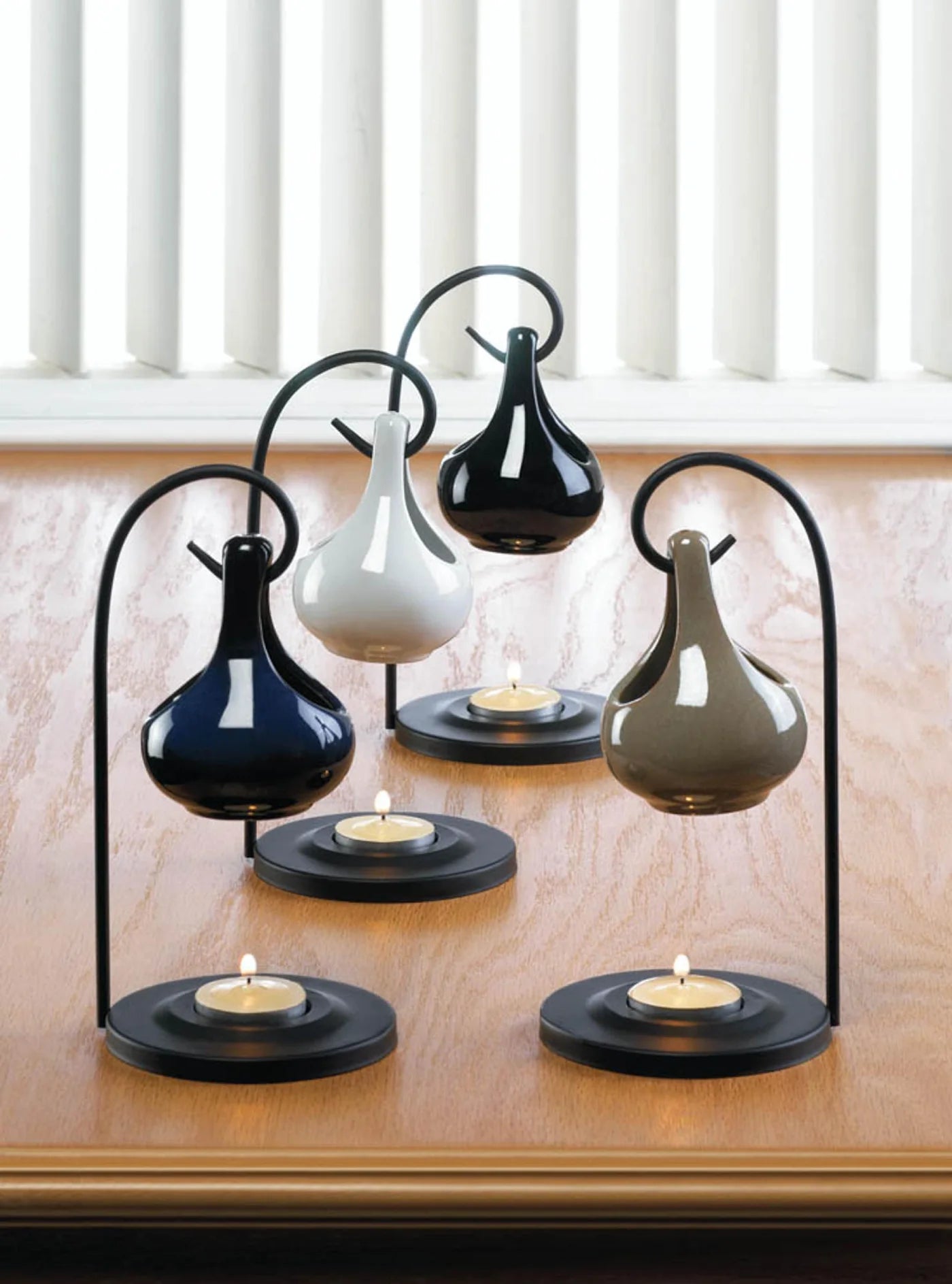 White Tear Drop Oil Warmer