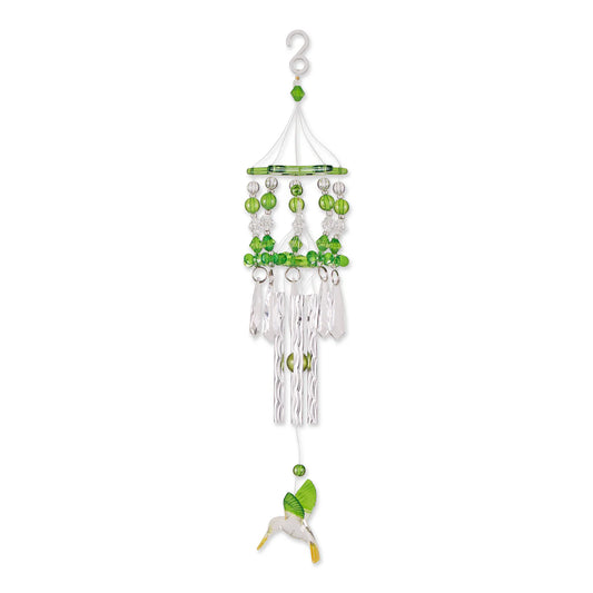 GREEN HUMMINGBIRD CHIMES