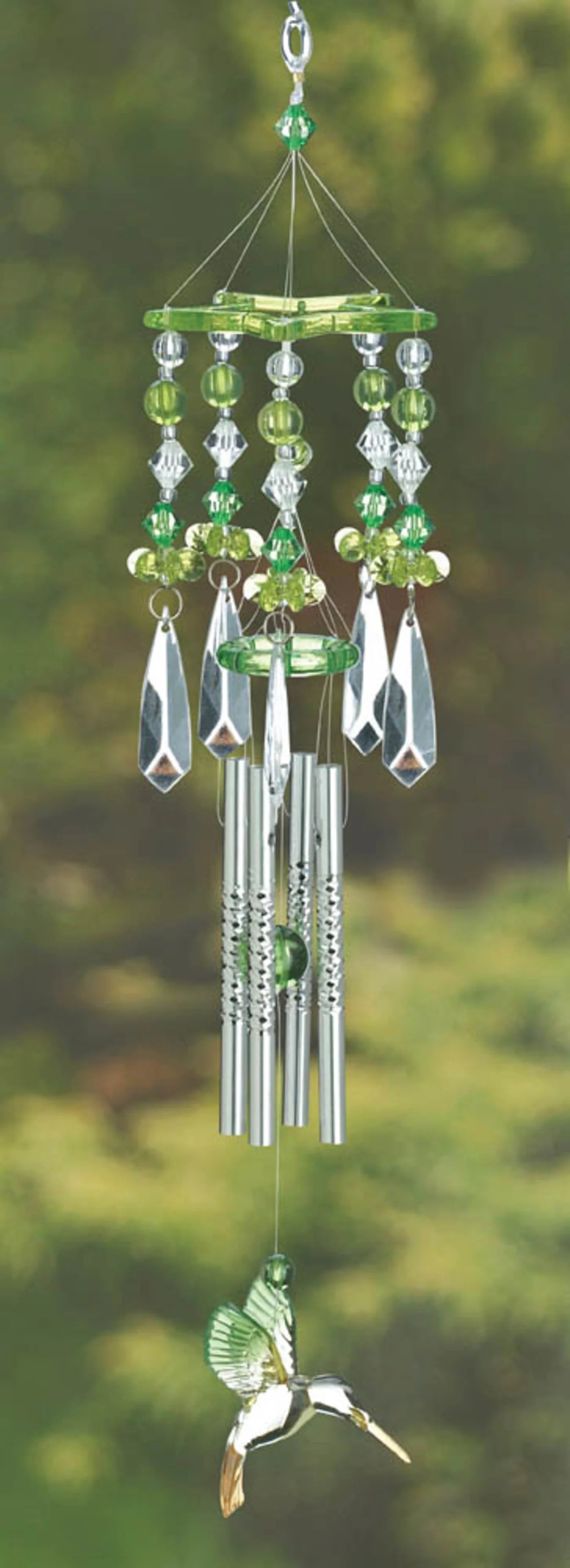 GREEN HUMMINGBIRD CHIMES