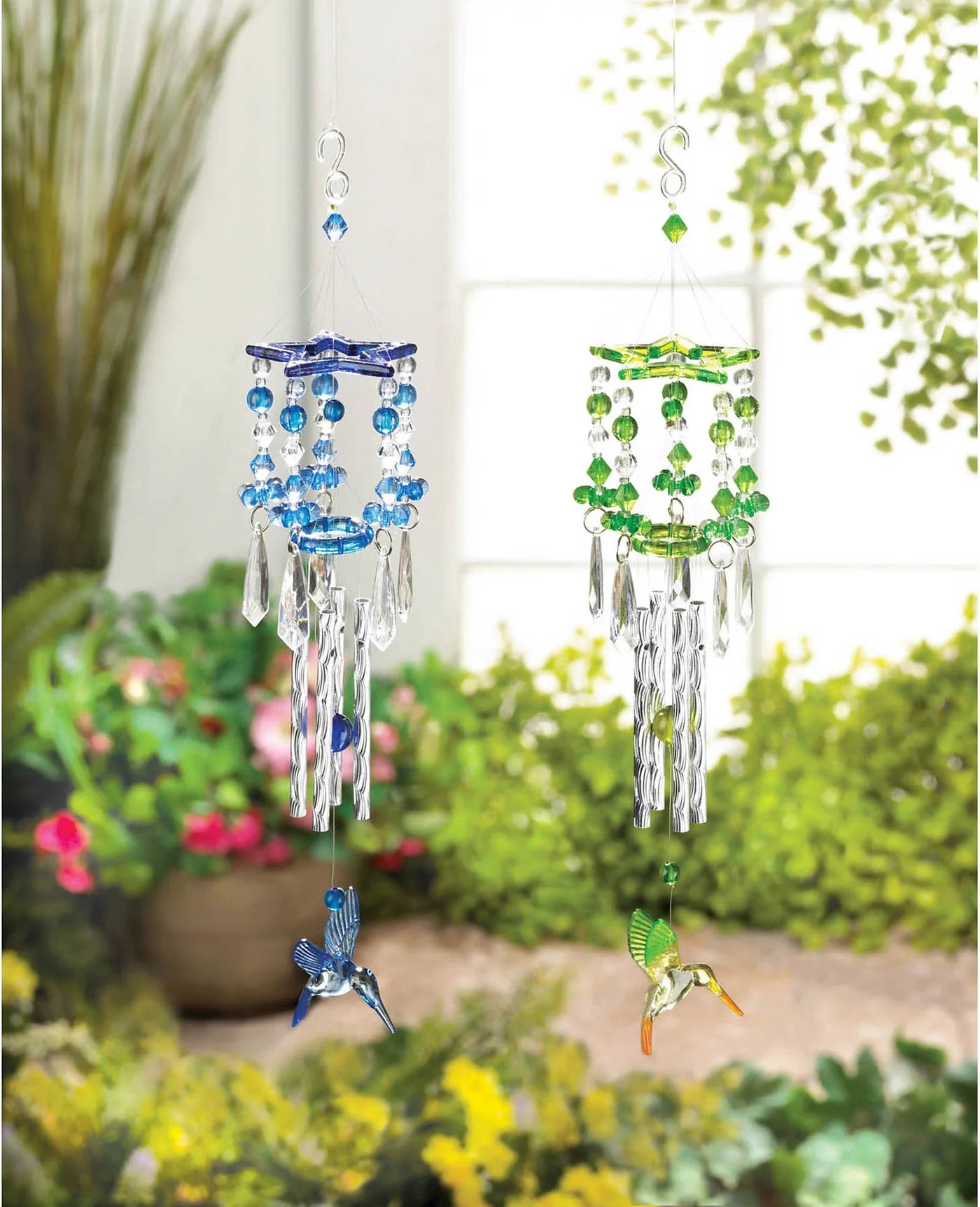Green Hummingbird Wind Chimes