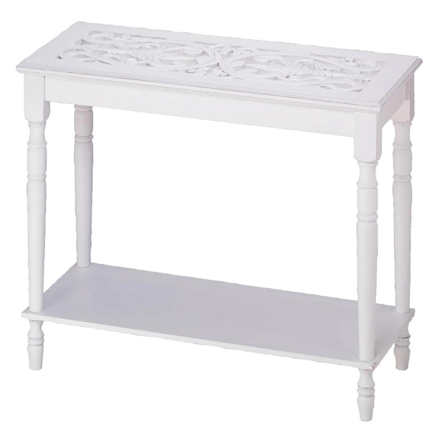 Carved-Top Console Table
