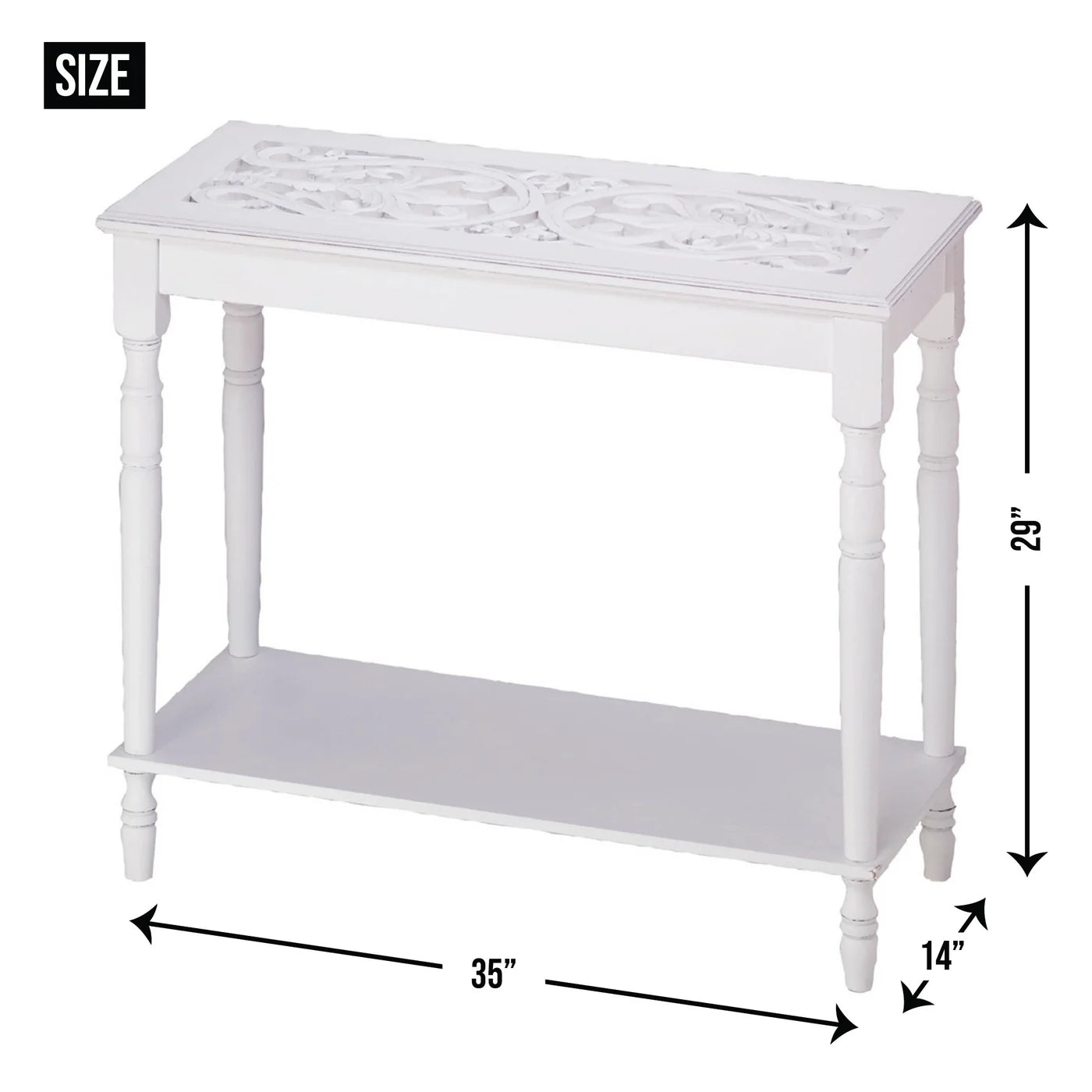 Carved-Top Console Table