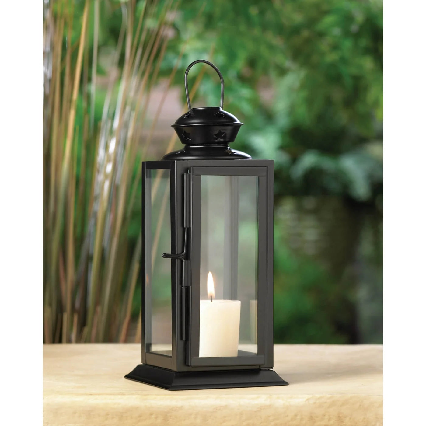 Black Starlight Candle Lantern