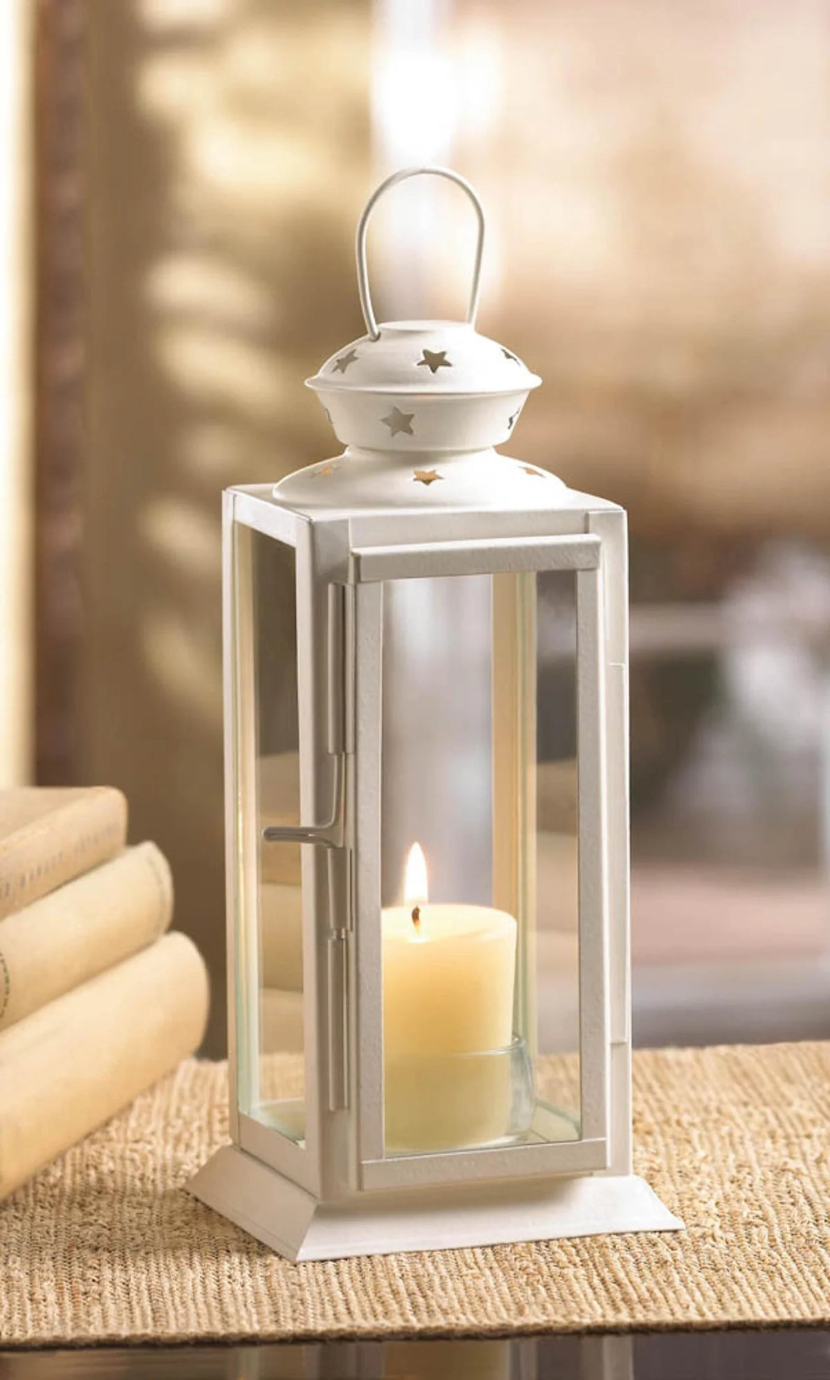Starlight White Candle Lantern