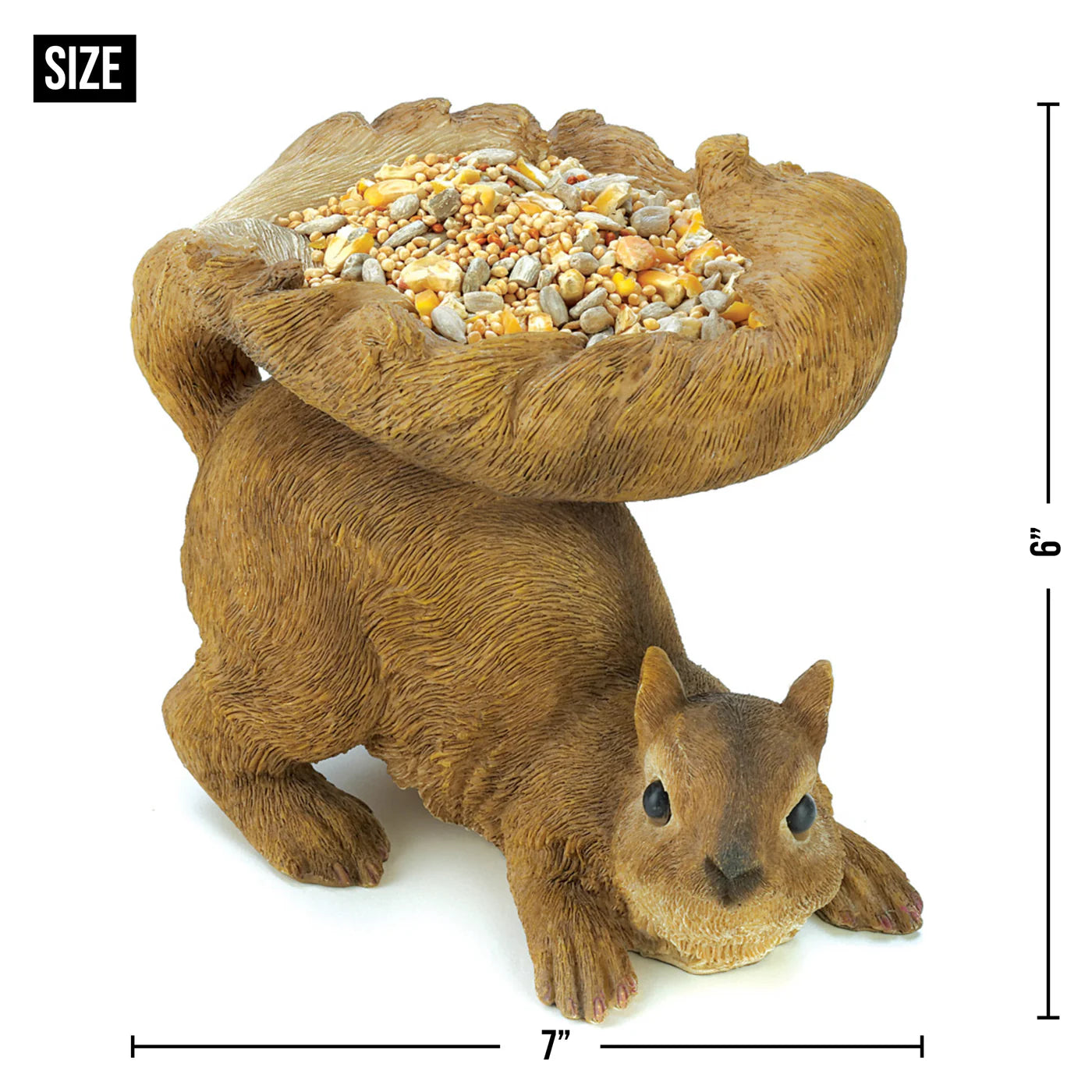 WOODLAND SQUIRREL BIRD FEEDER