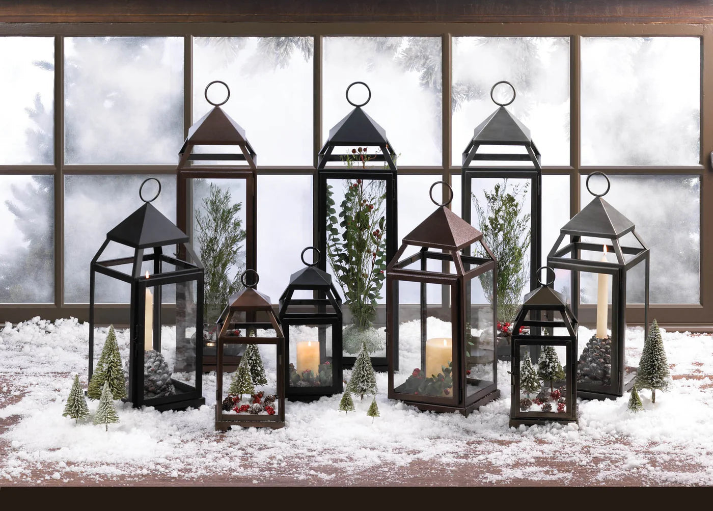 LARGE CONTEMPORARY CANDLE LANTERN