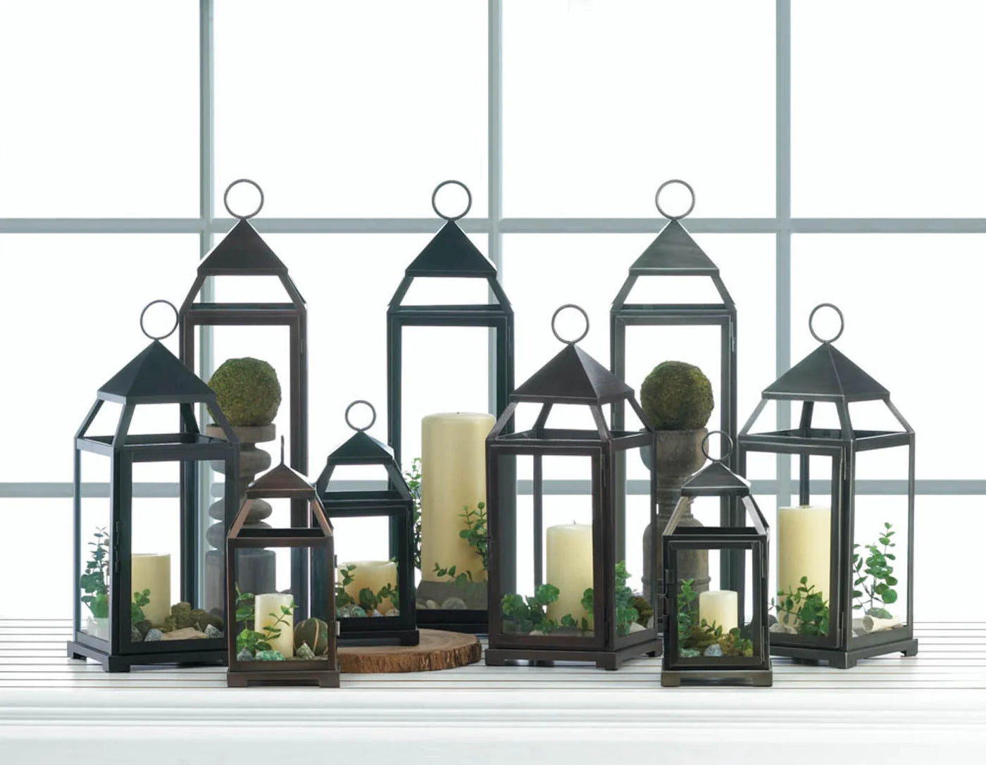 LARGE CONTEMPORARY CANDLE LANTERN