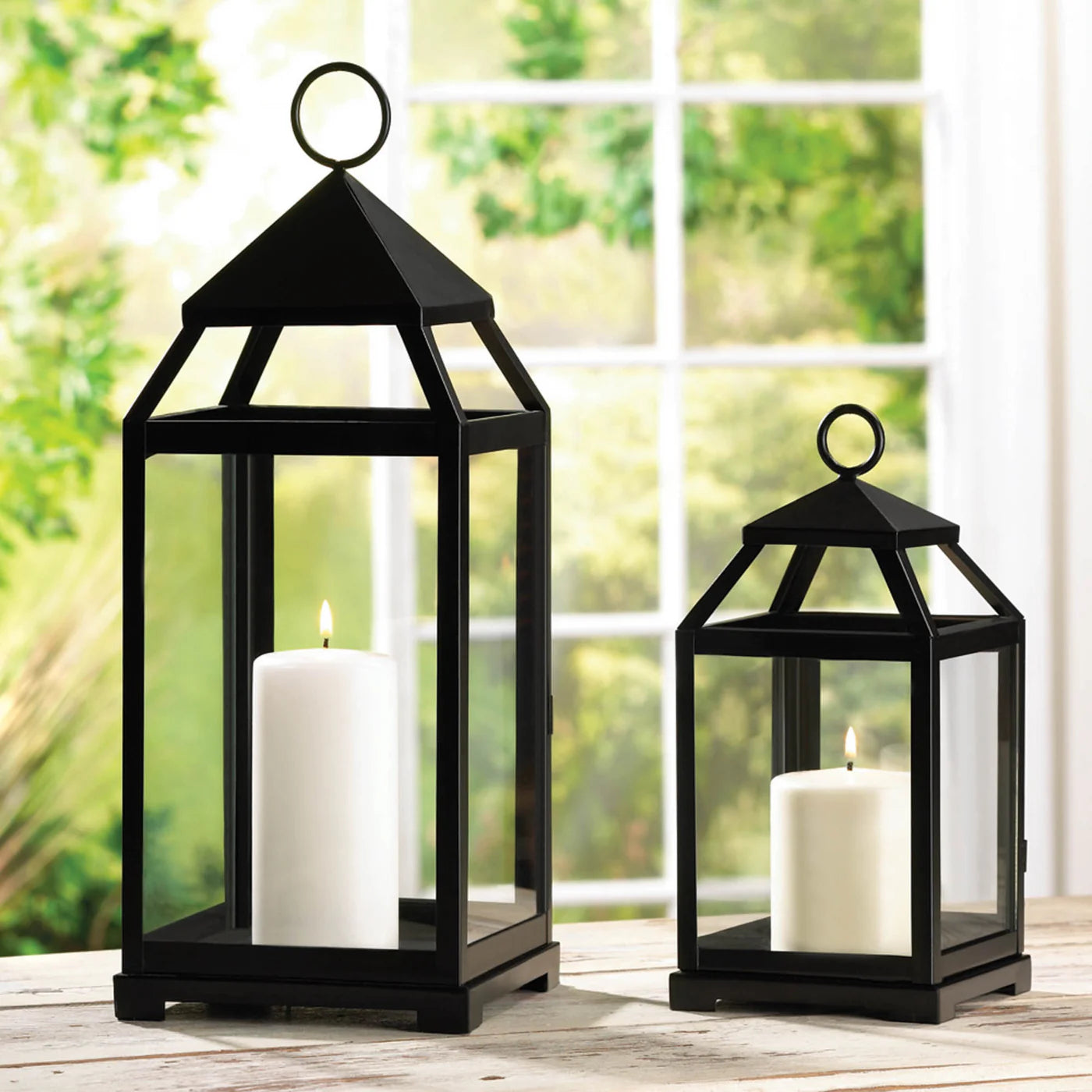 LARGE CONTEMPORARY CANDLE LANTERN
