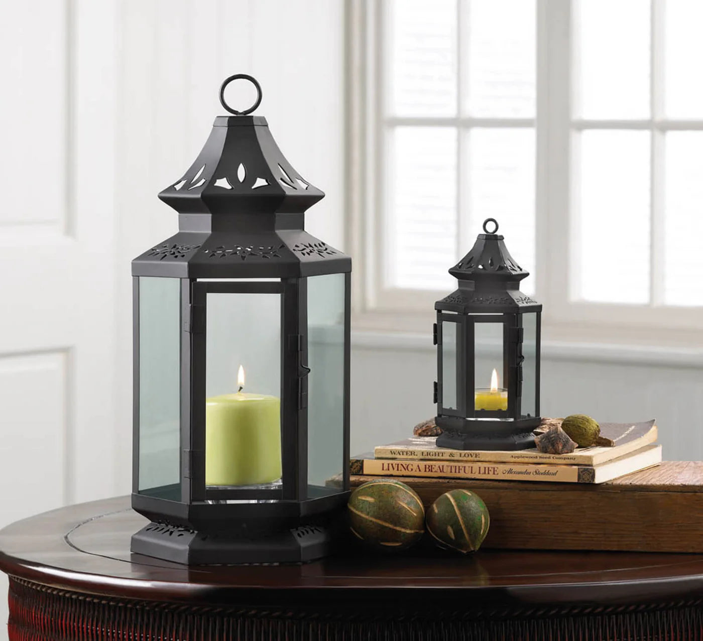 BLACK STAGECOACH LANTERN