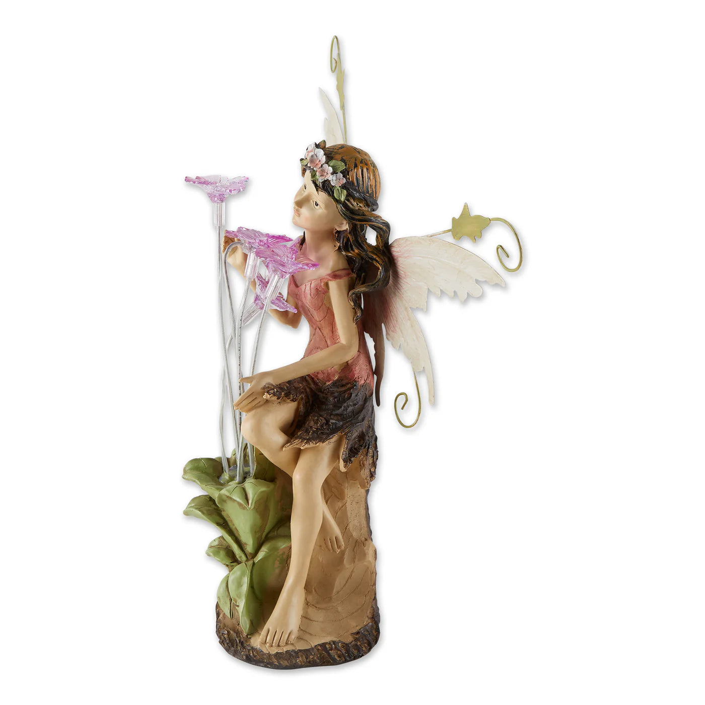 PEONY FAIRY SOLAR STATUE