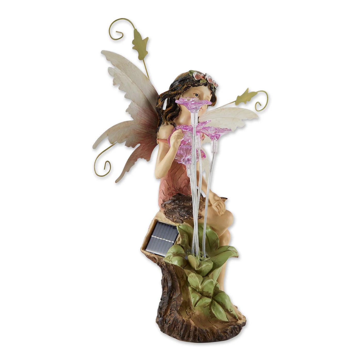 PEONY FAIRY SOLAR STATUE