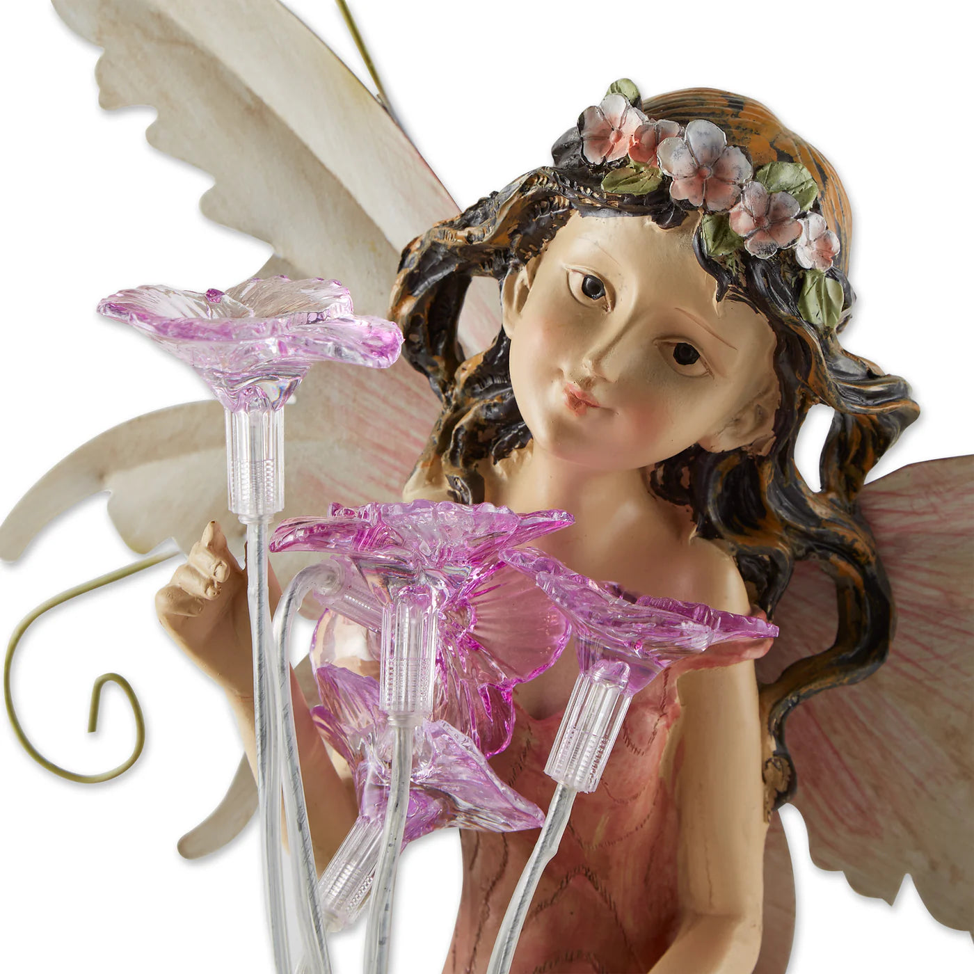 PEONY FAIRY SOLAR STATUE