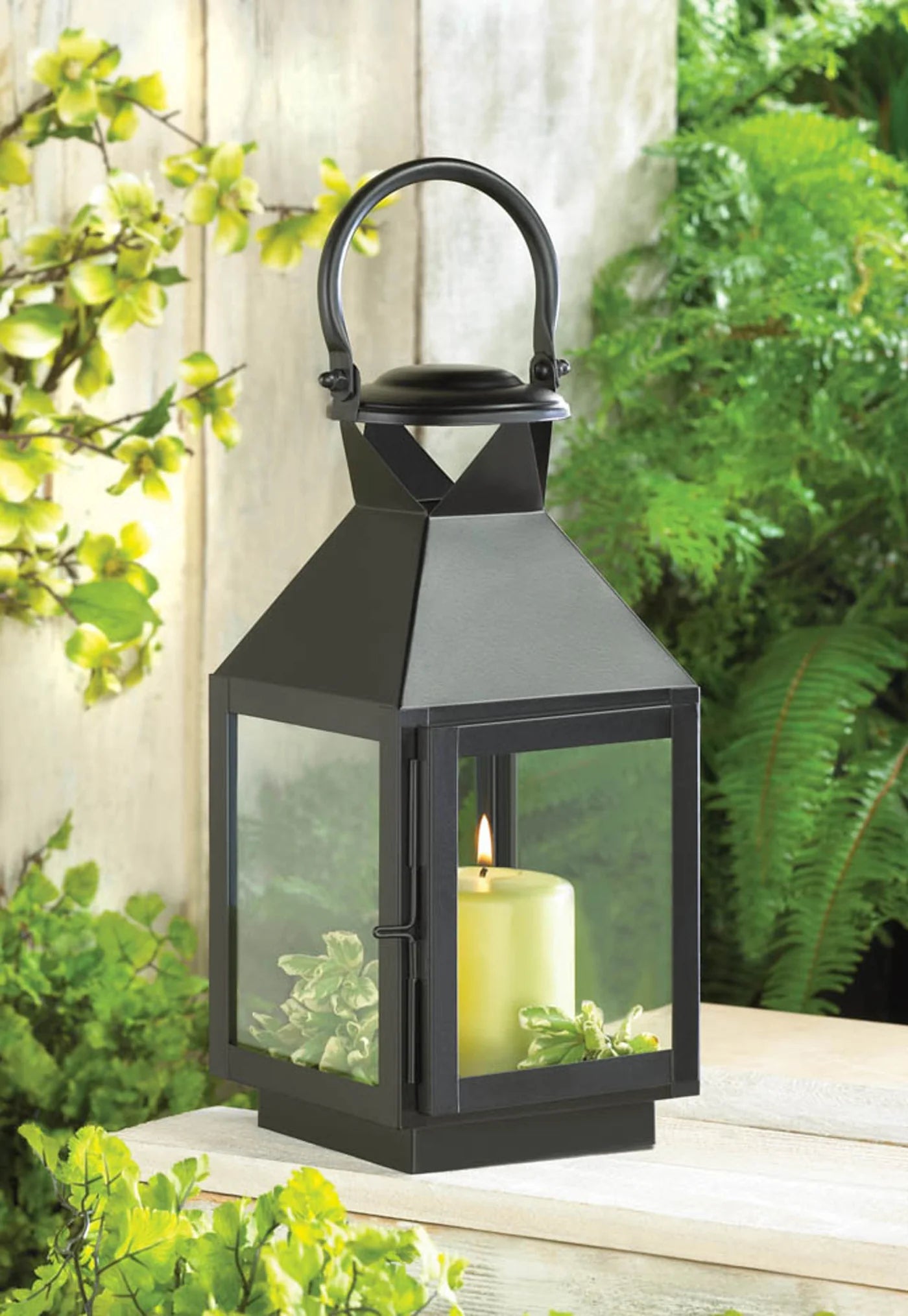 BLACK REVERE MEDIUM CANDLE LANTERN