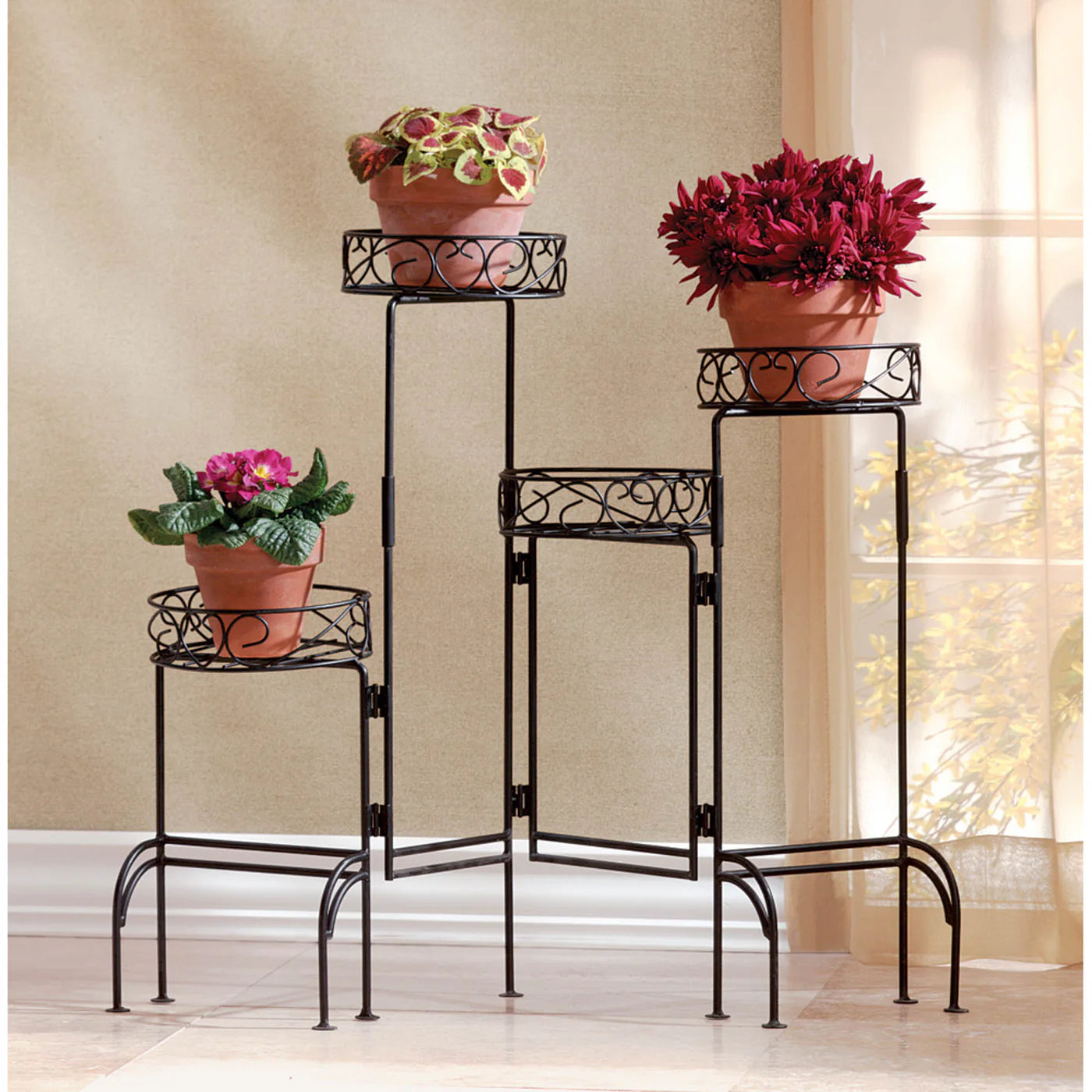 FOUR-TIER PLANT STAND SCREEN
