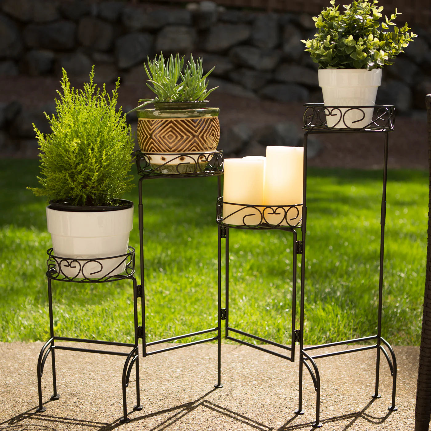 FOUR-TIER PLANT STAND SCREEN