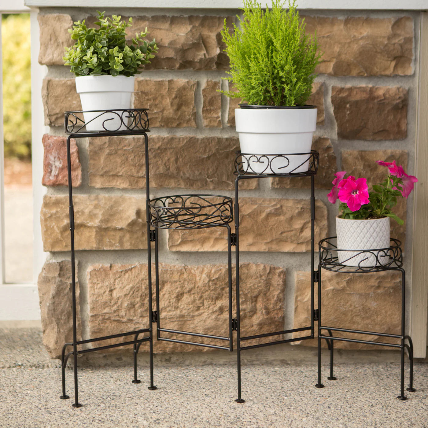 FOUR-TIER PLANT STAND SCREEN
