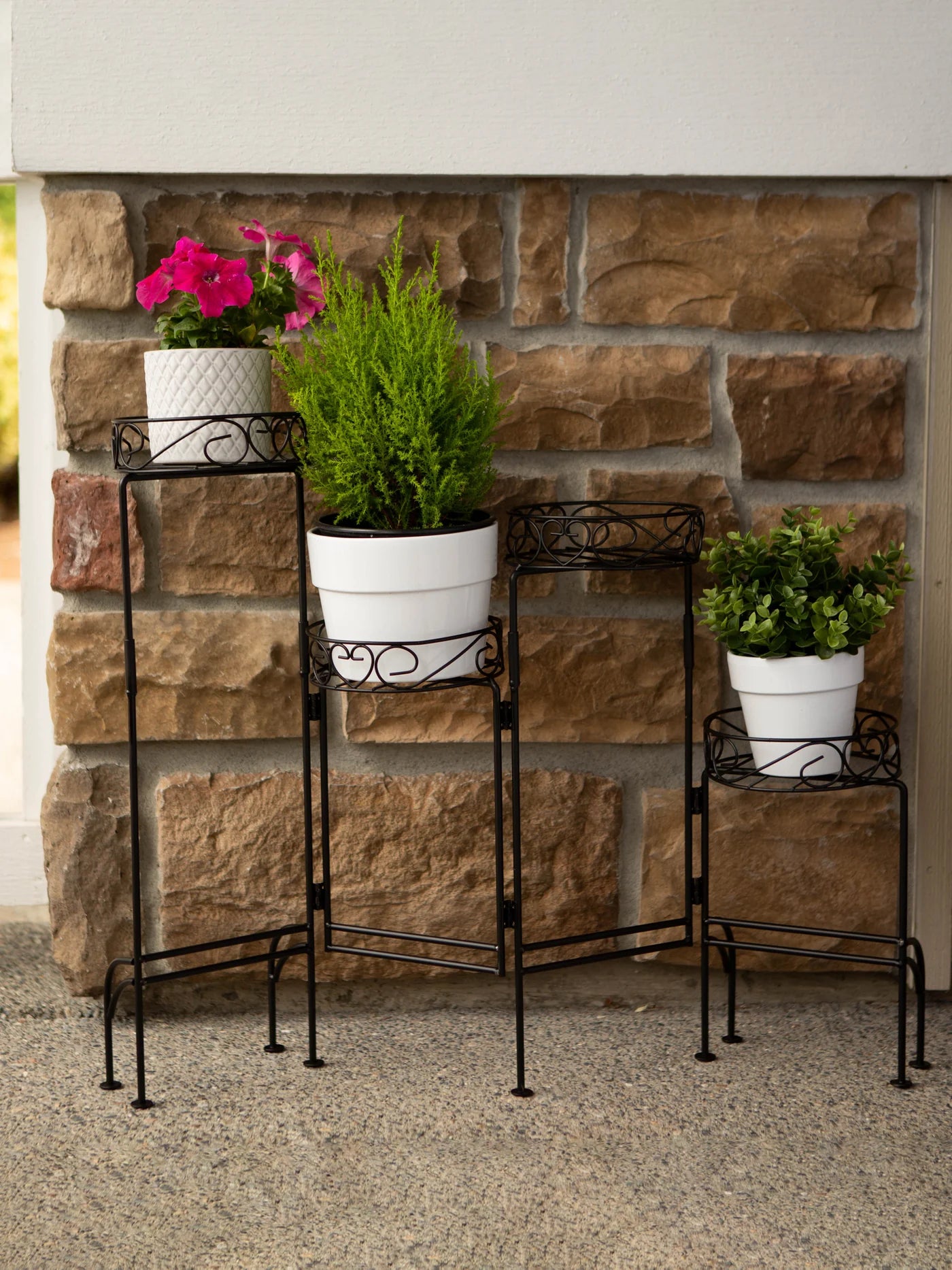 FOUR-TIER PLANT STAND SCREEN