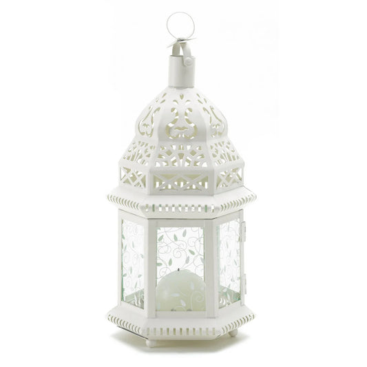 WHITE MOROCCAN LANTERN