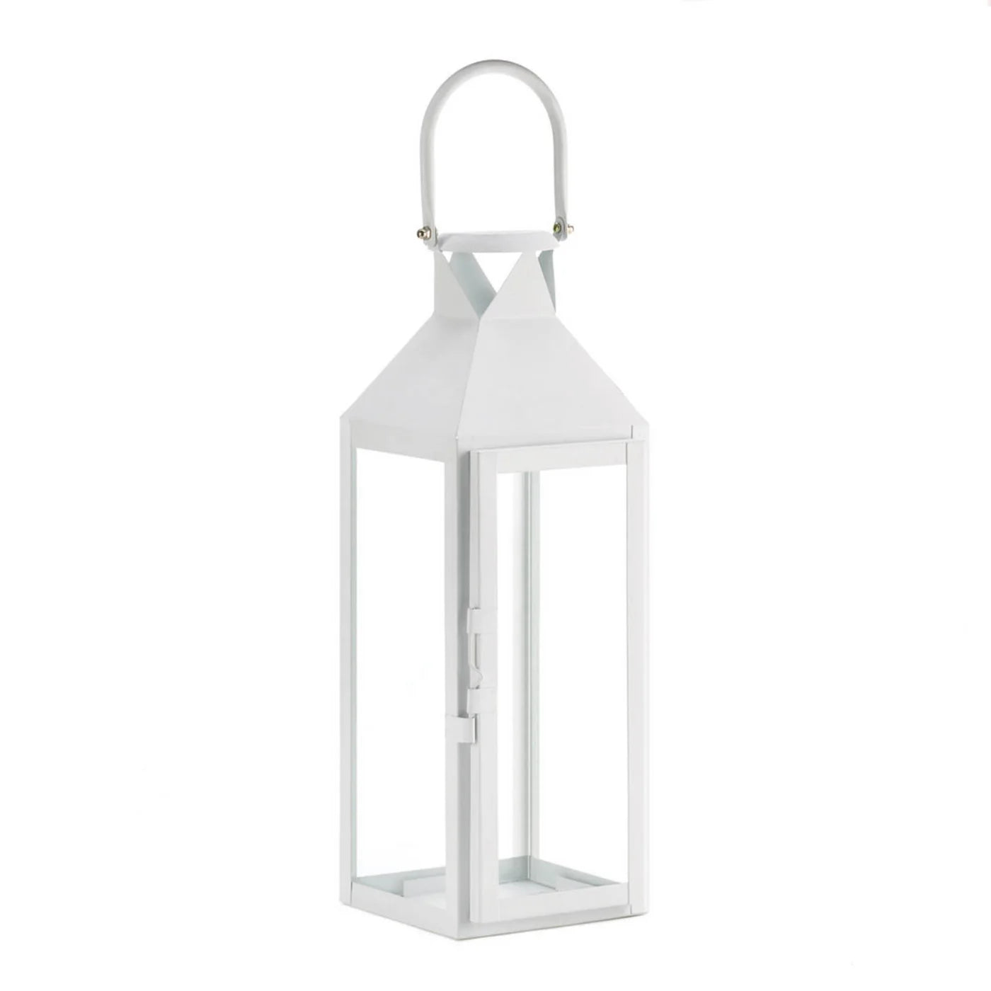 WHITE MANHATTAN CANDLE LANTERN