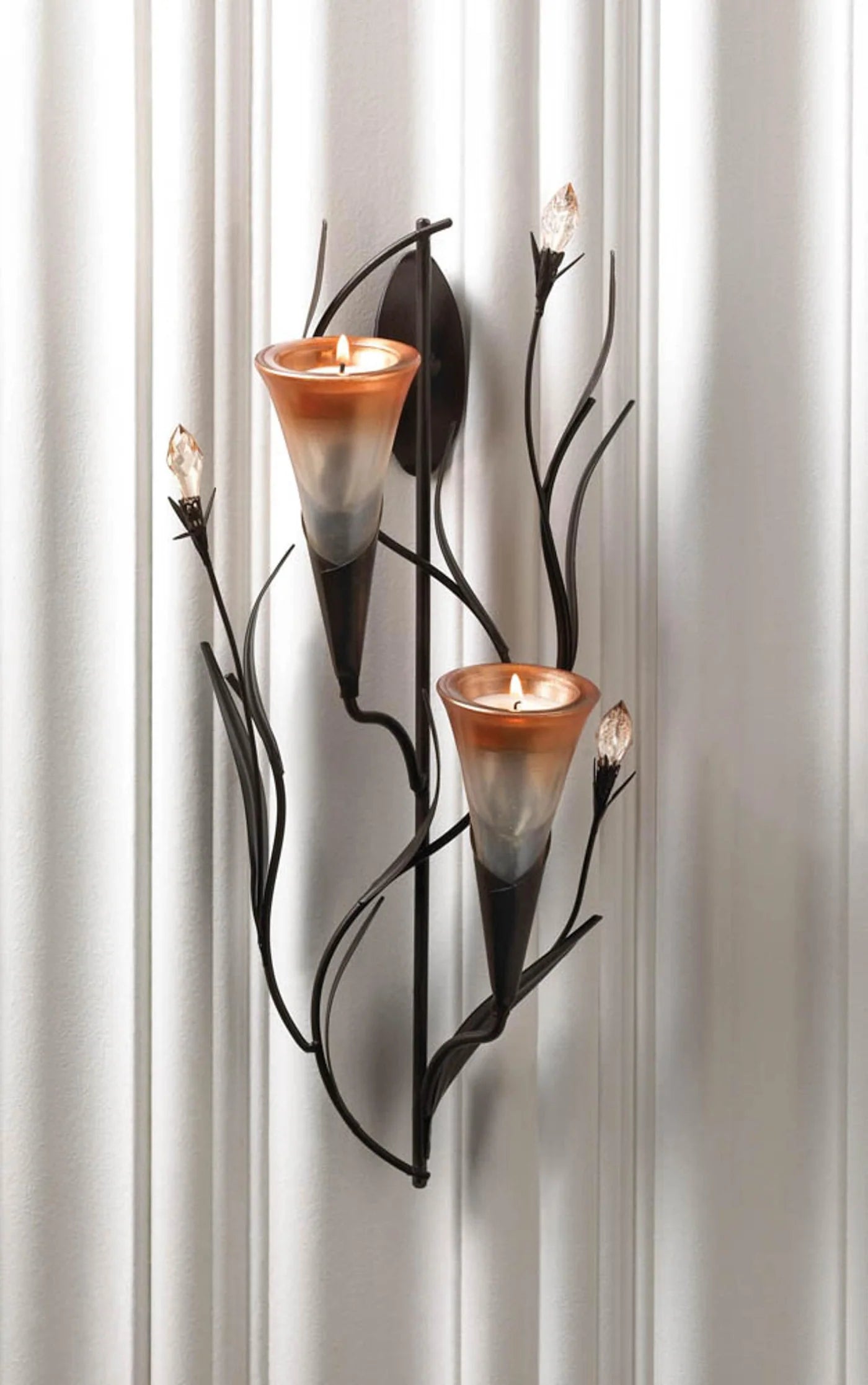 DAWN LILIES CANDLE WALL SCONCE