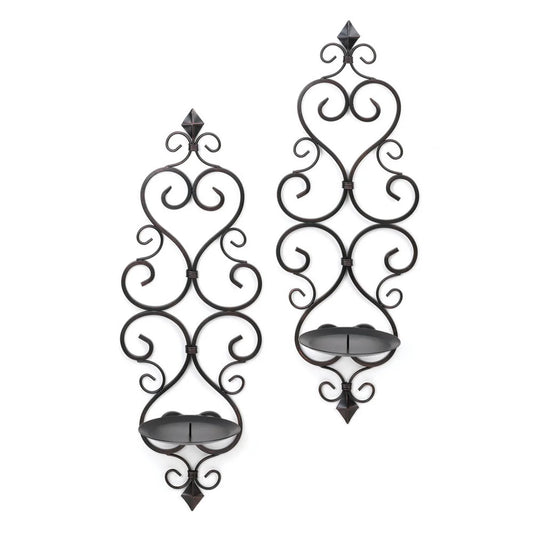 Fleur De Lis Wall Sconce Duo