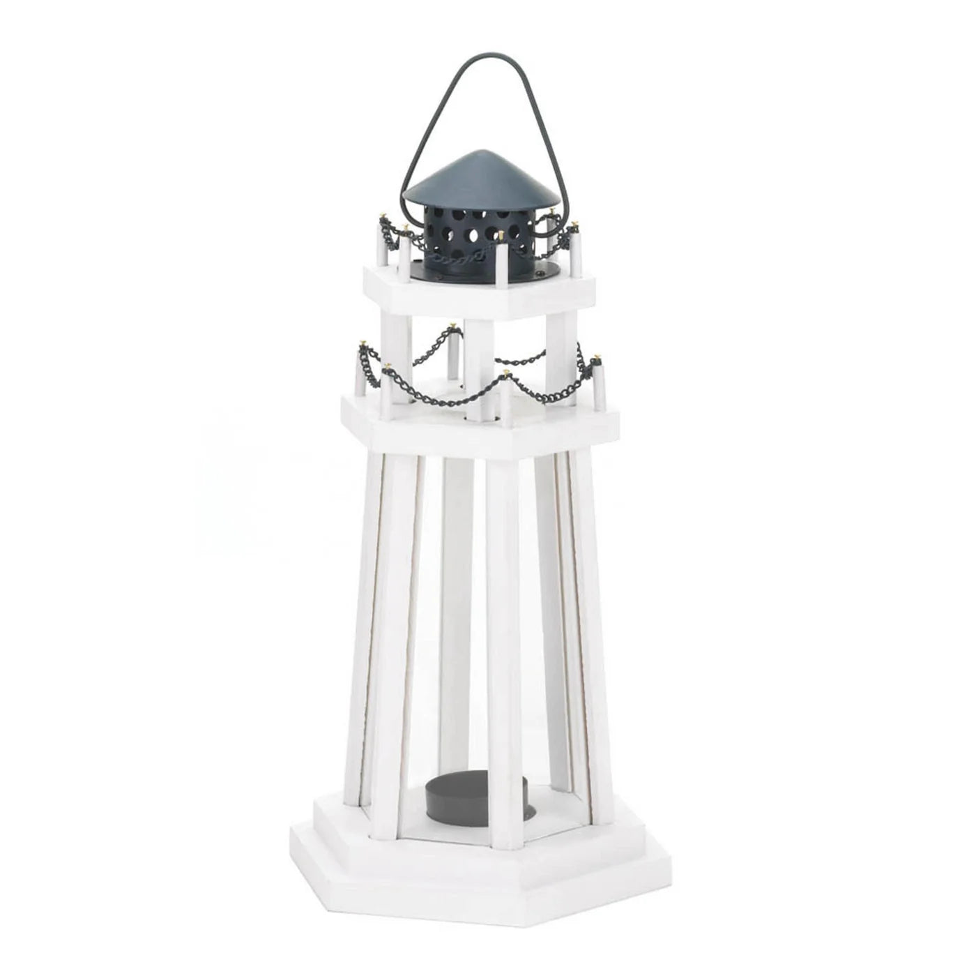 LIGHTHOUSE POINT WOODEN LANTERN