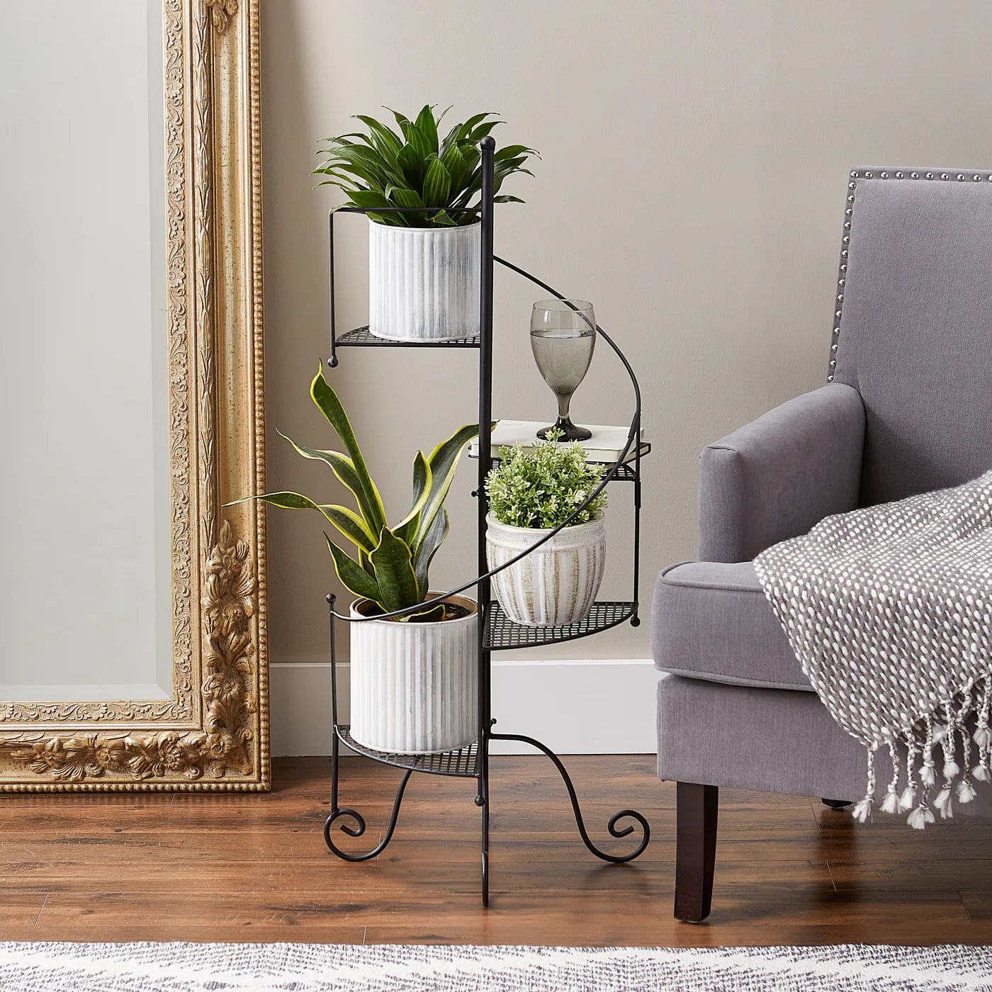SPIRAL SHOWCASE PLANT STAND