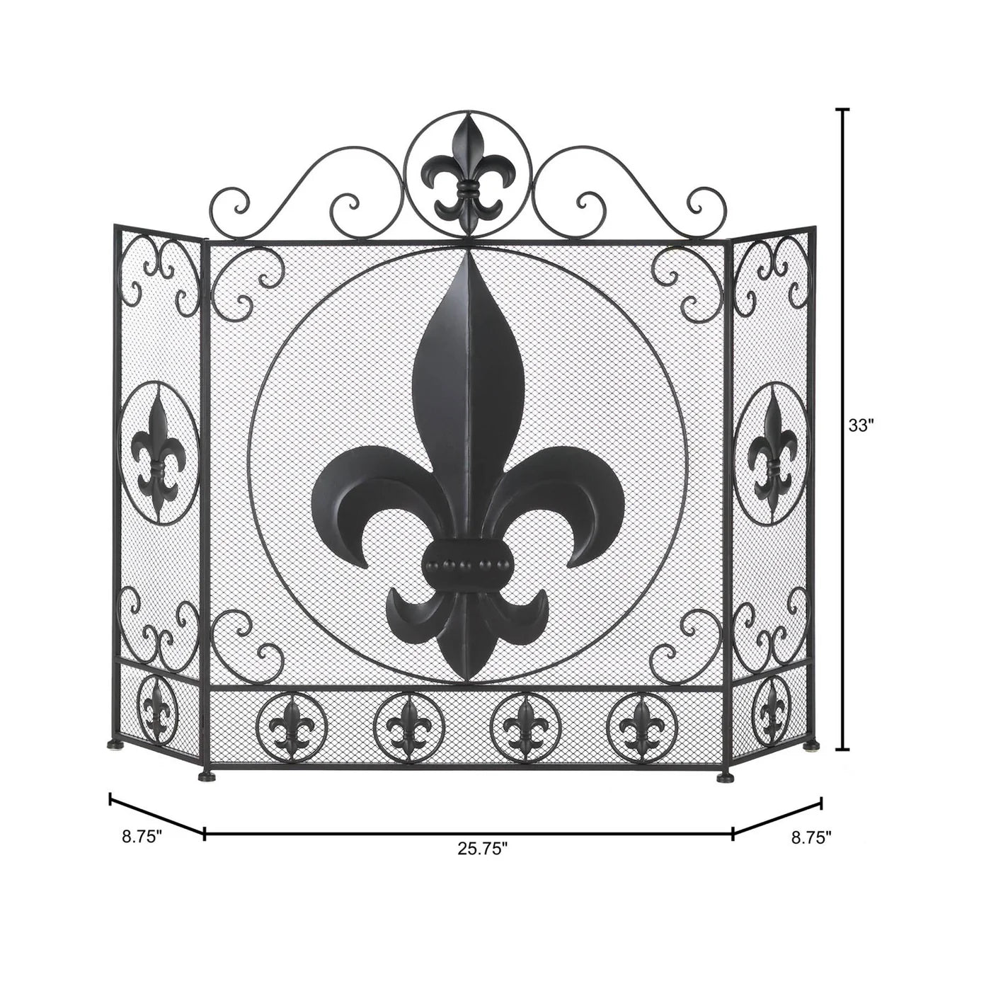 Fleur De Lis Fireplace Screen