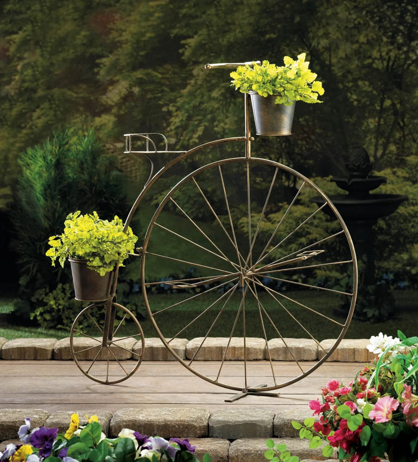 OLD-FASHIONED BICYCLE PLANT STAND